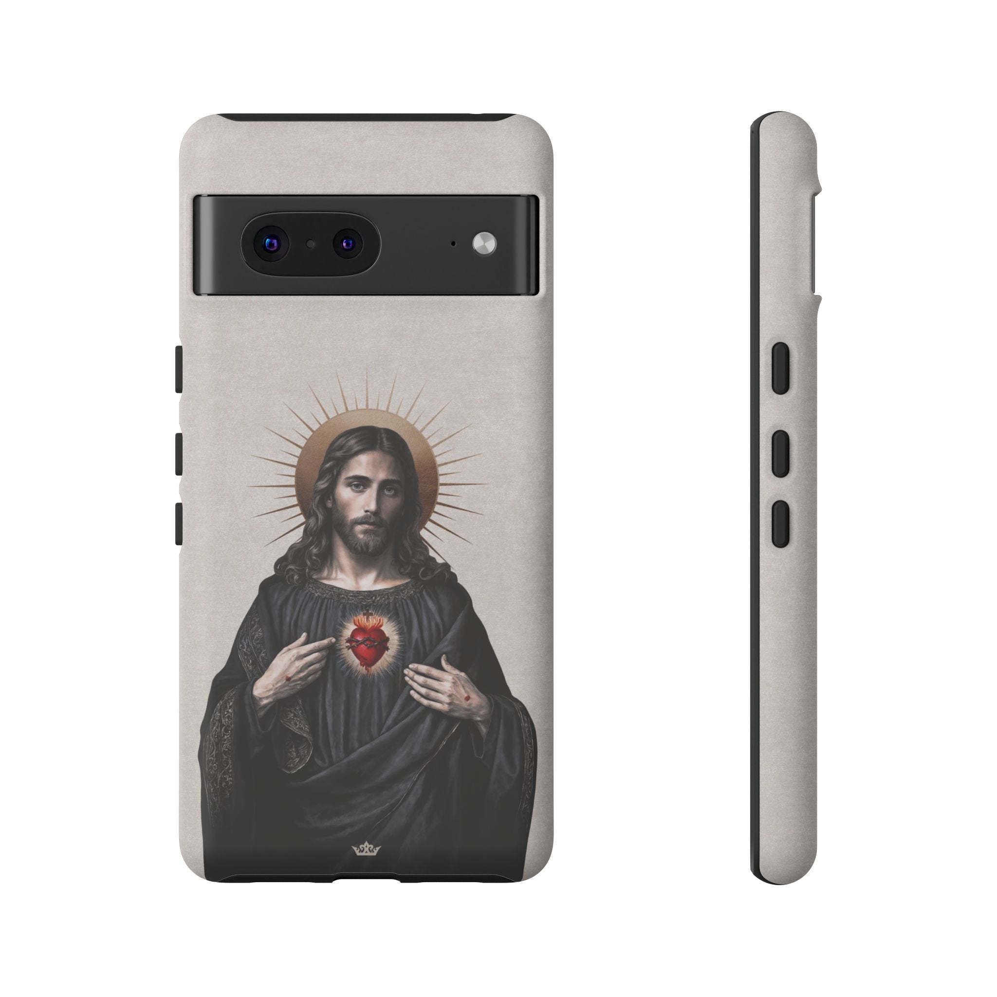 Sacred Heart of Jesus Hard Phone Case (Vintage Ivory)