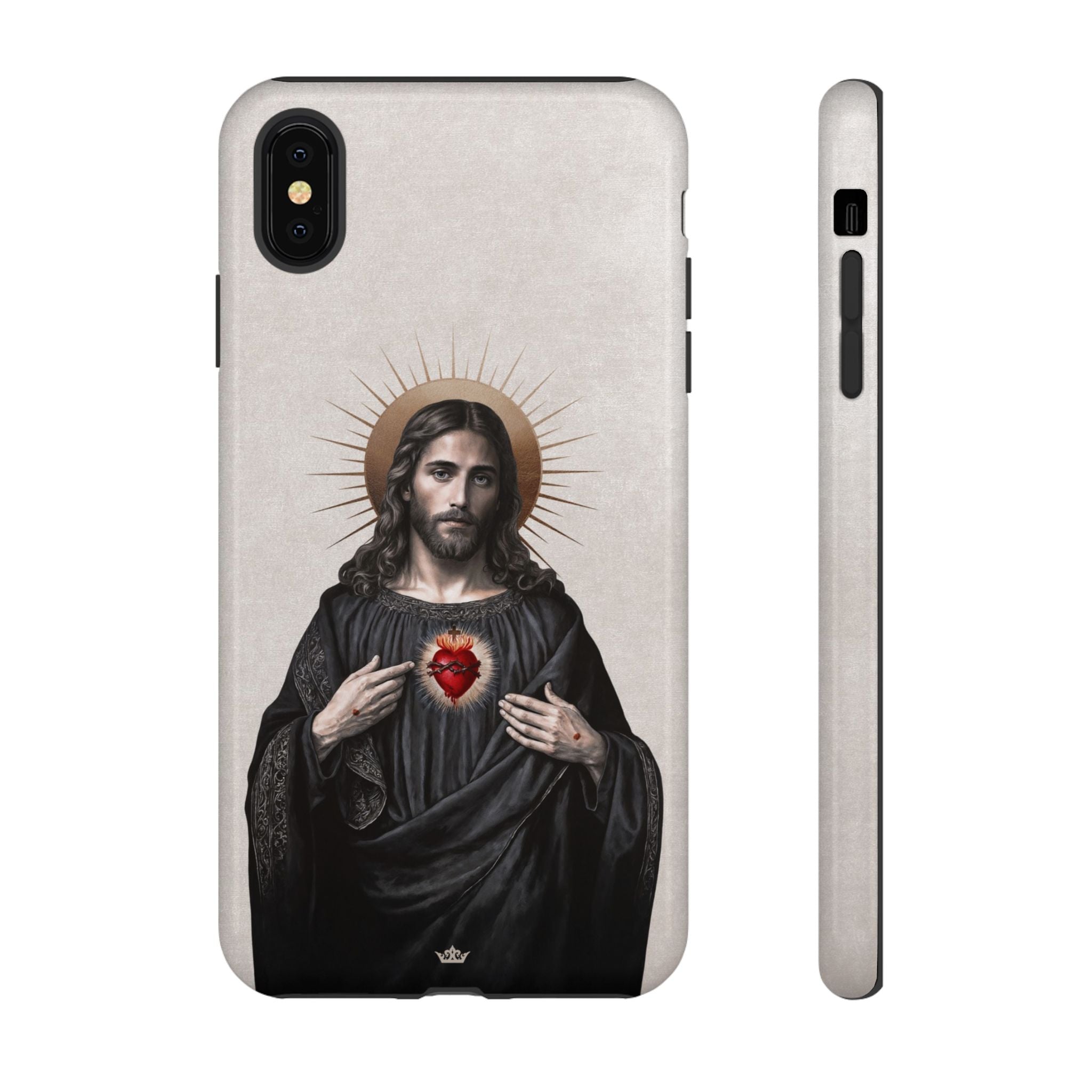 Sacred Heart of Jesus Hard Phone Case (Vintage Ivory)