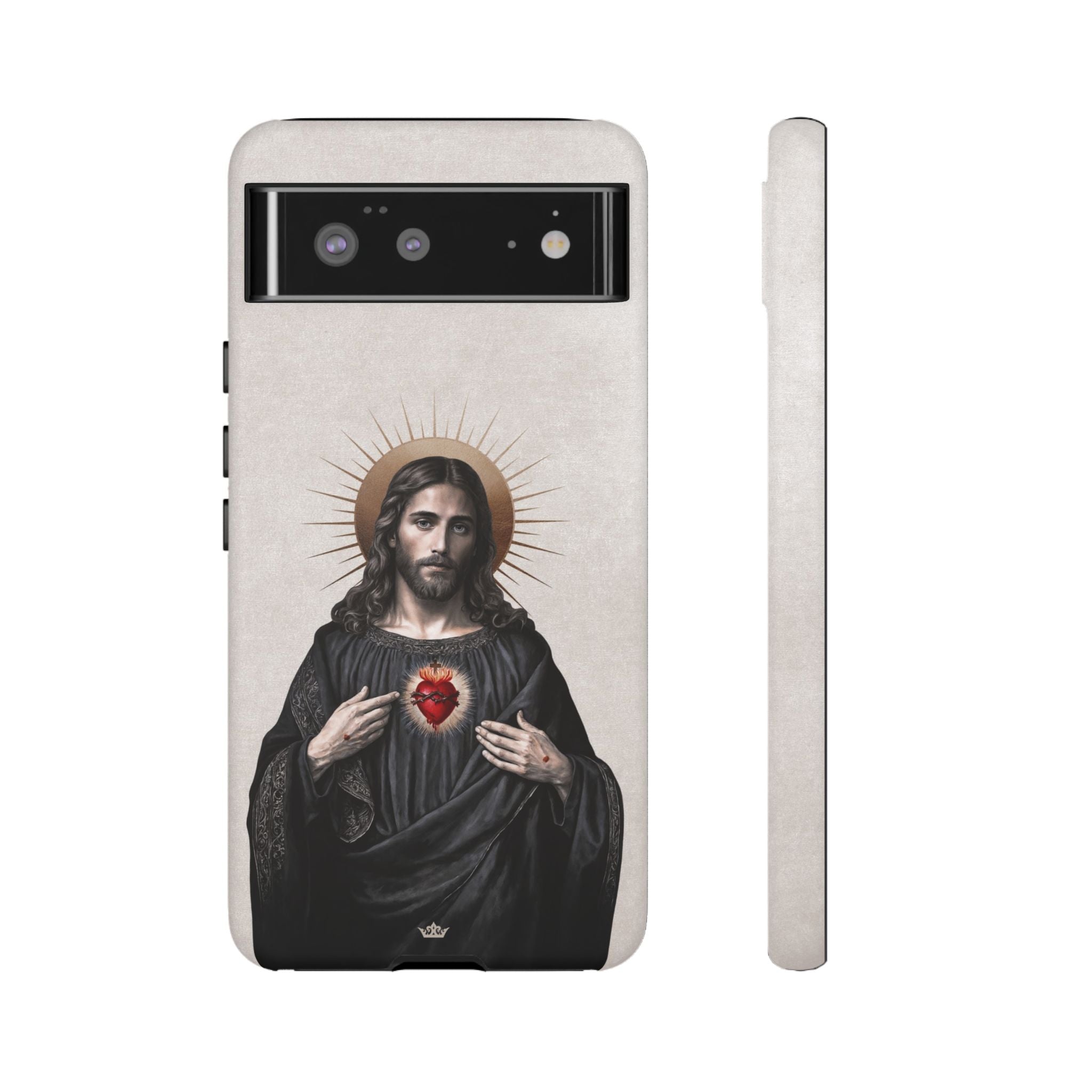 Sacred Heart of Jesus Hard Phone Case (Vintage Ivory)