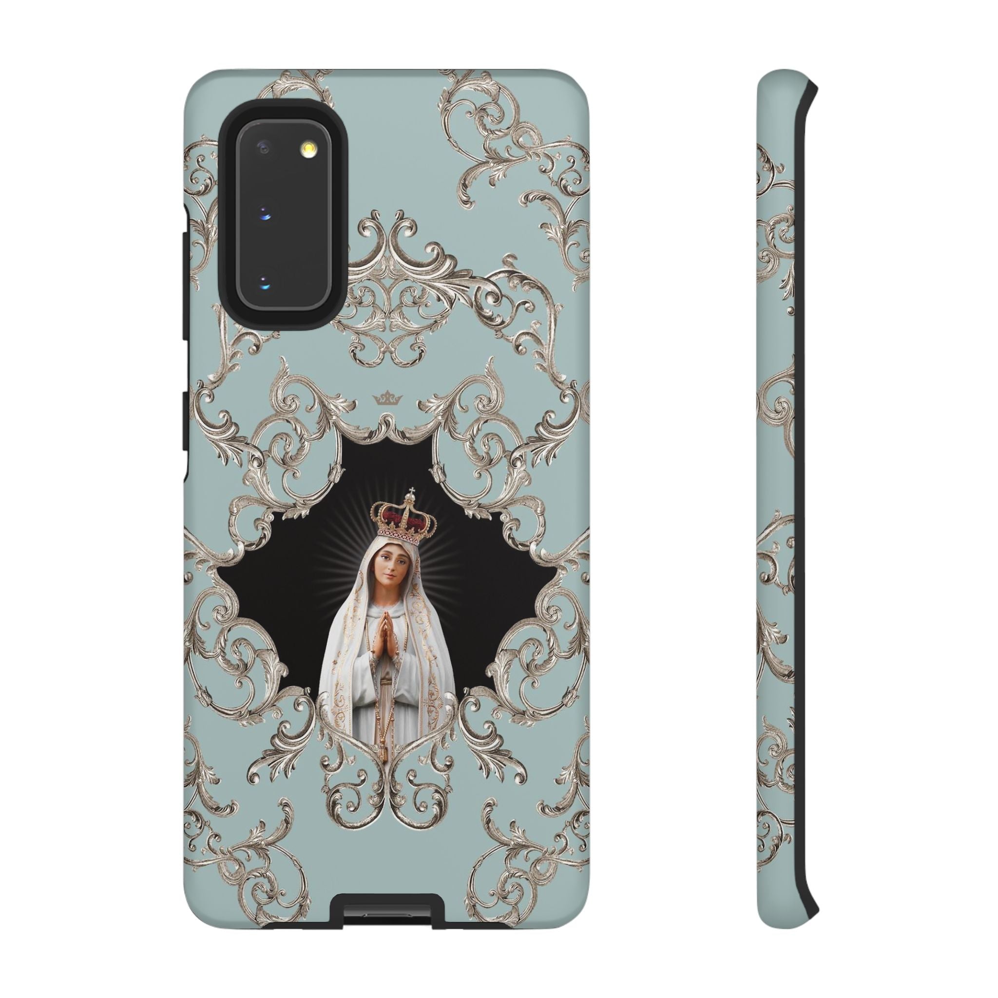 Our Lady of Fatima Hard Phone Case (Baroque Blue)