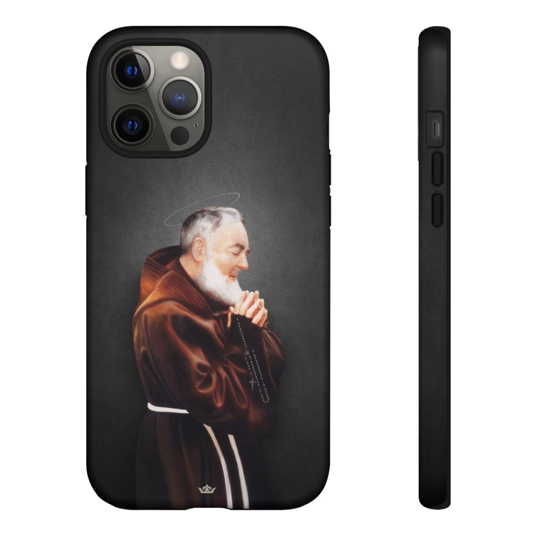 St. Padre Pio Hard Phone Case (Dark)