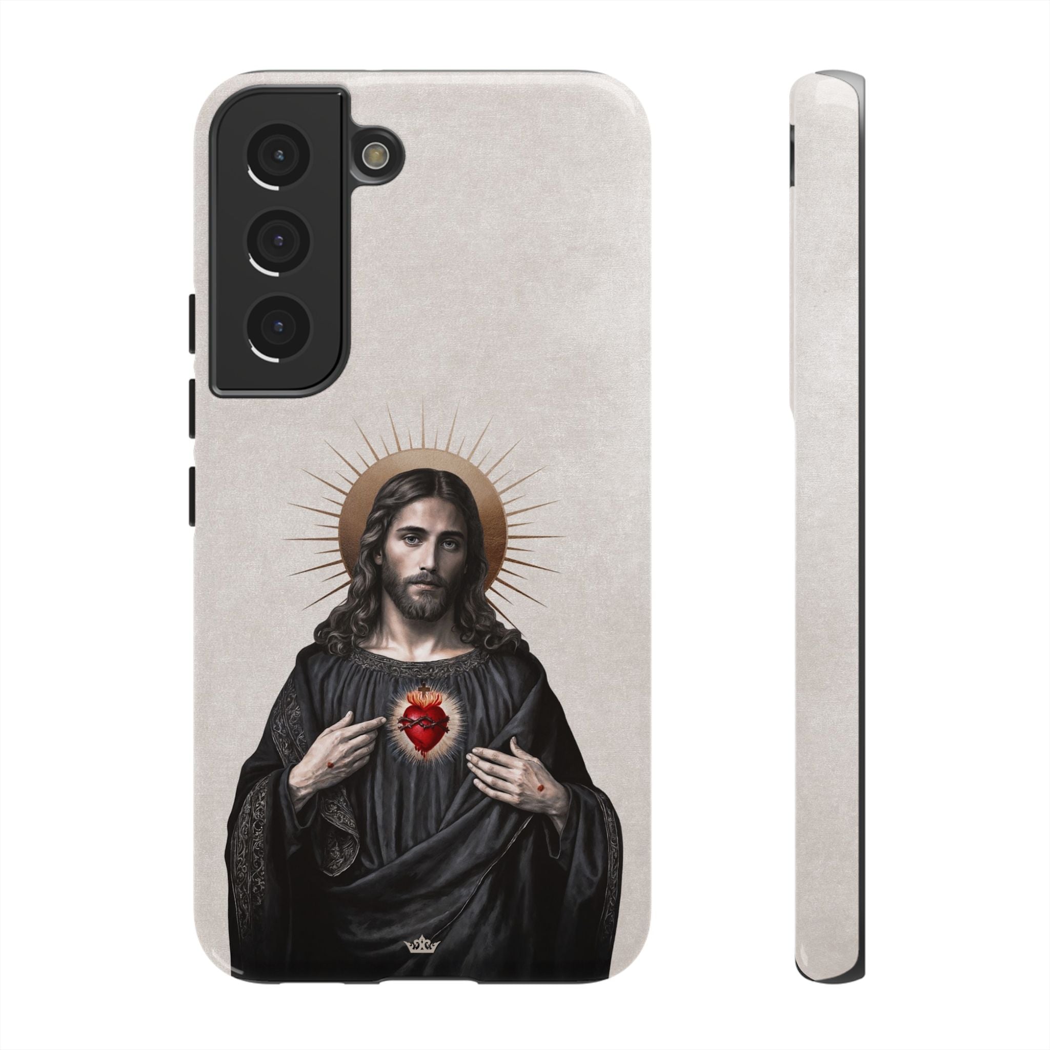 Sacred Heart of Jesus Hard Phone Case (Vintage Ivory)