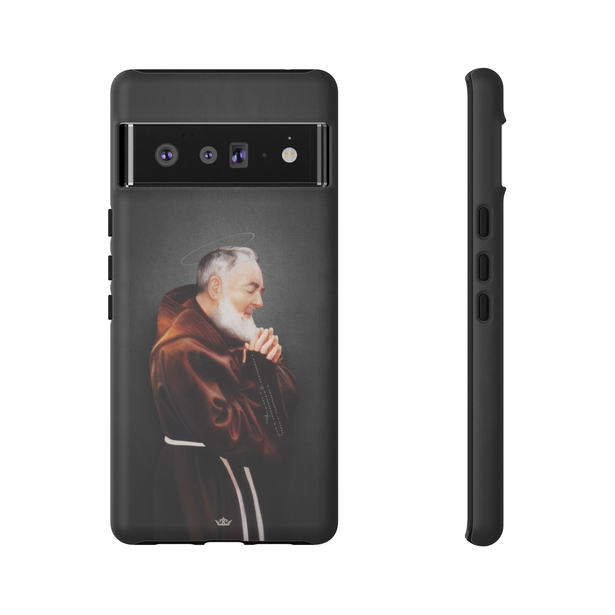 St. Padre Pio Hard Phone Case (Dark)