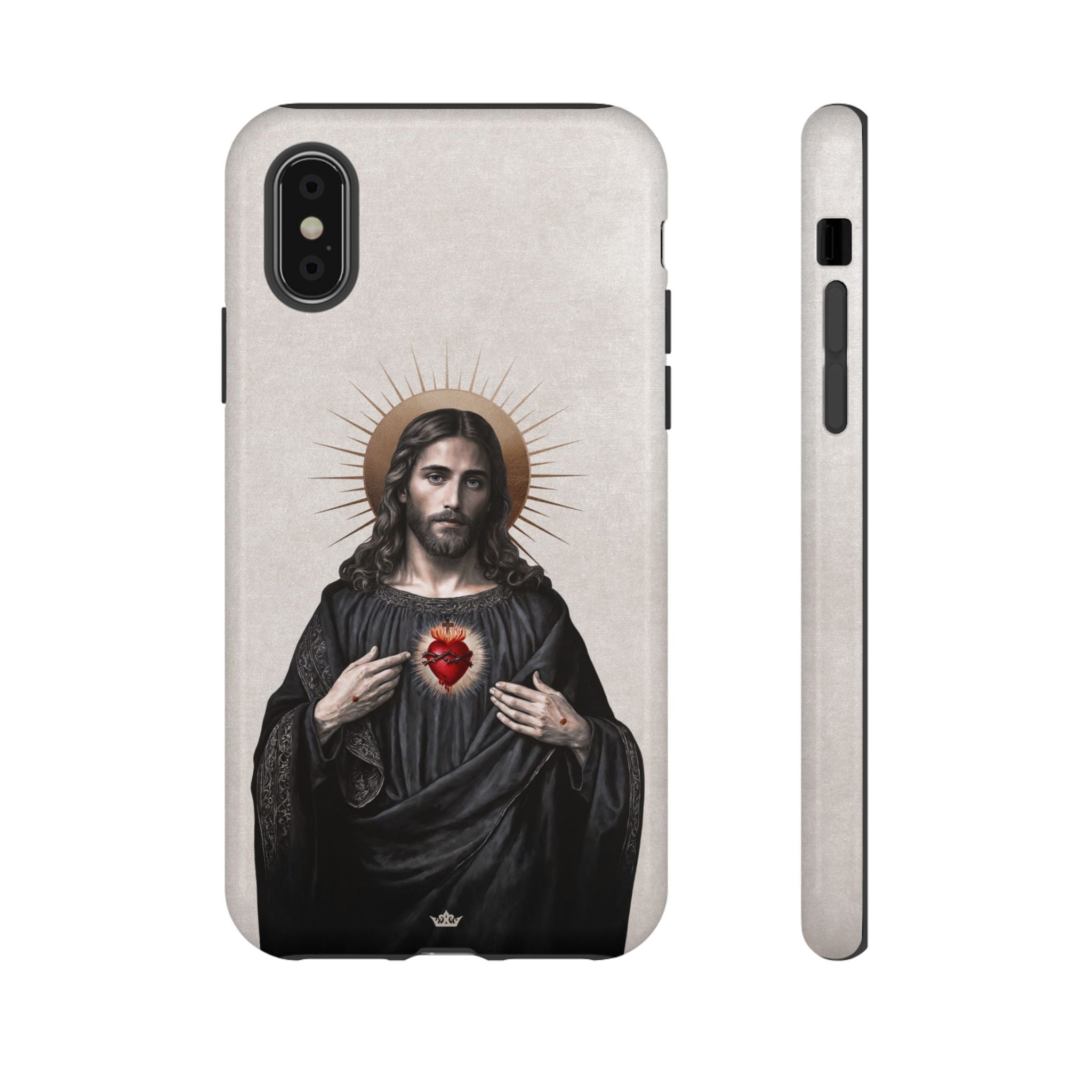 Sacred Heart of Jesus Hard Phone Case (Vintage Ivory)