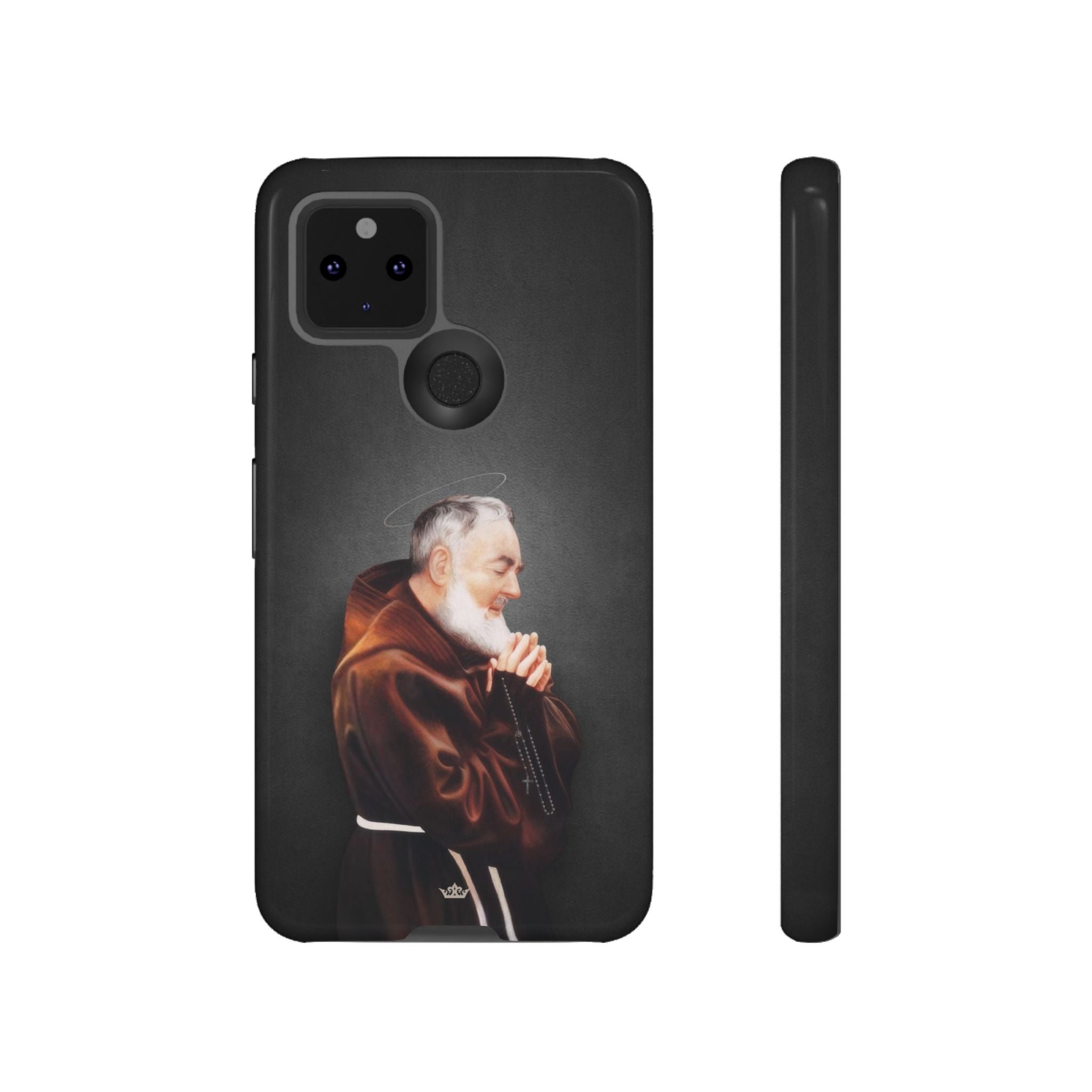 St. Padre Pio Hard Phone Case (Dark)