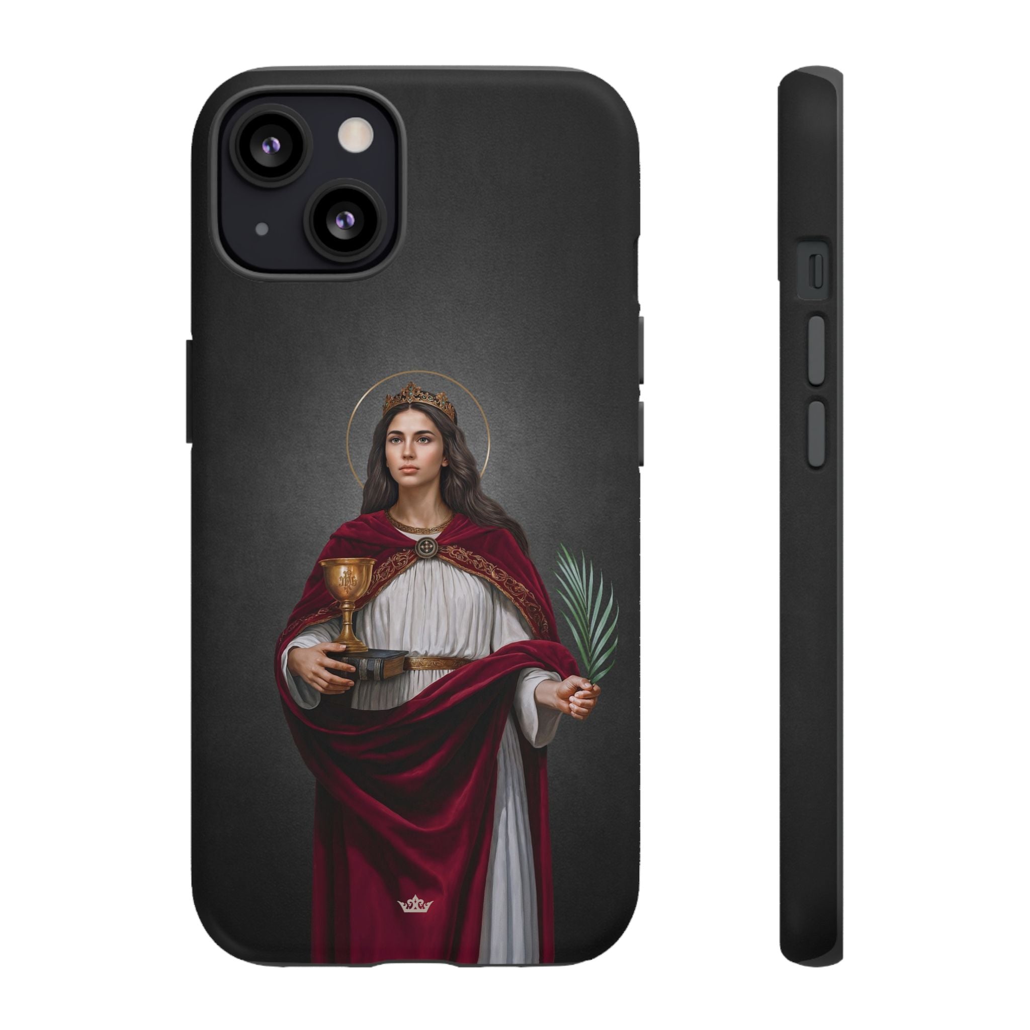 St. Barbara Hard Phone Case (Dark)