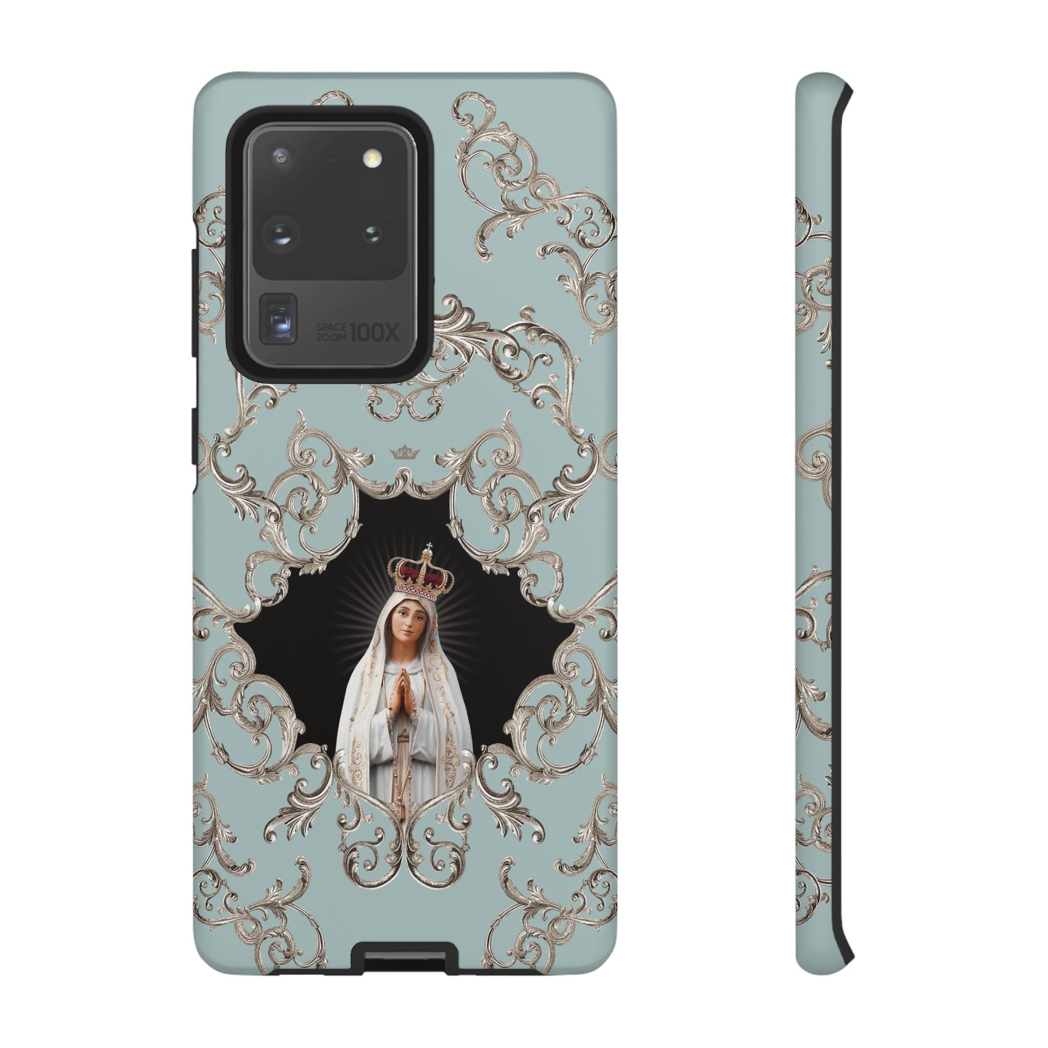 Our Lady of Fatima Hard Phone Case (Baroque Blue)