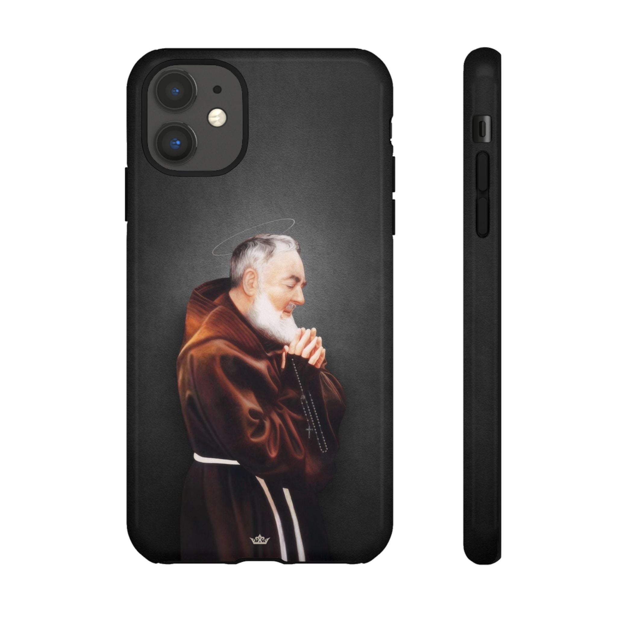 St. Padre Pio Hard Phone Case (Dark)