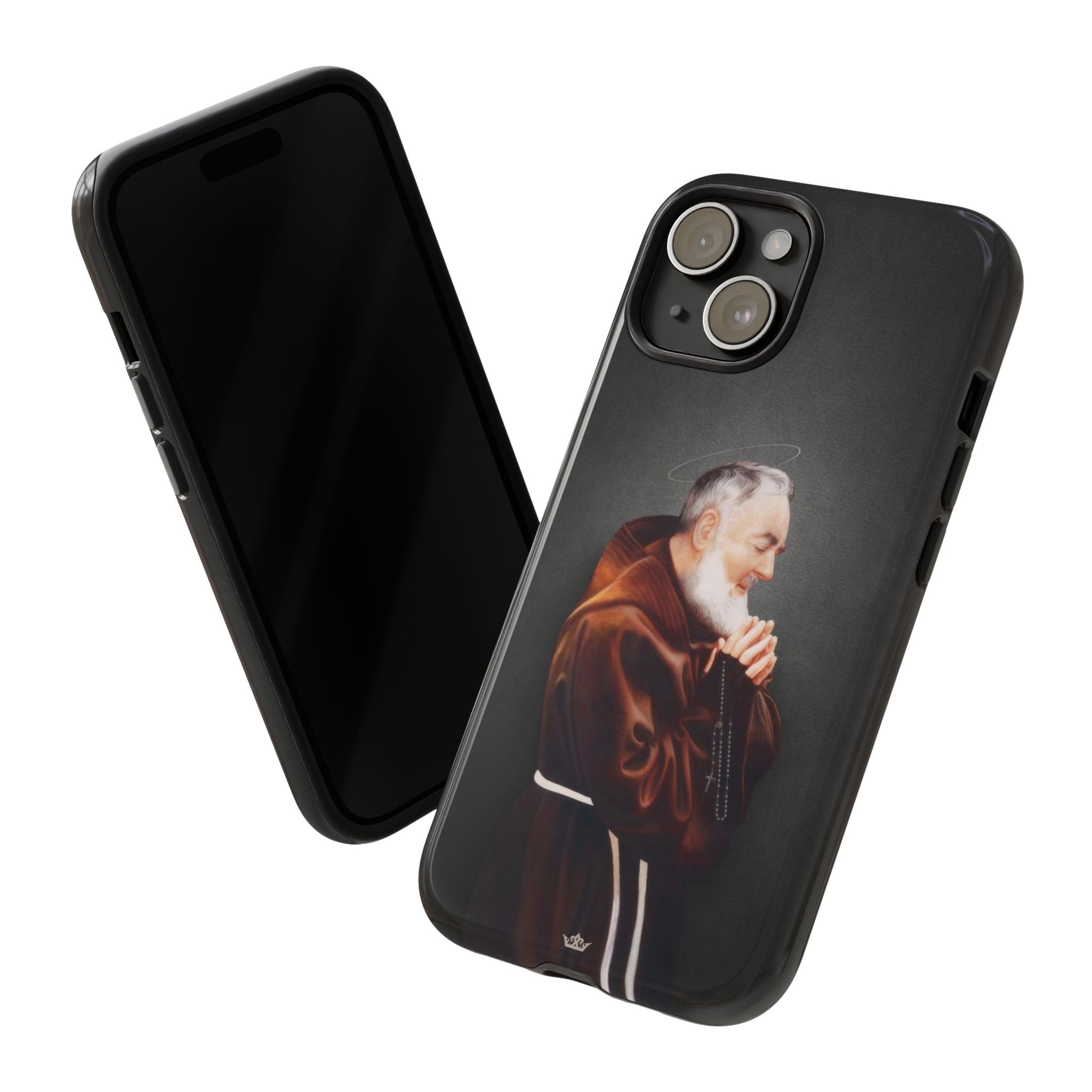 St. Padre Pio Hard Phone Case (Dark)