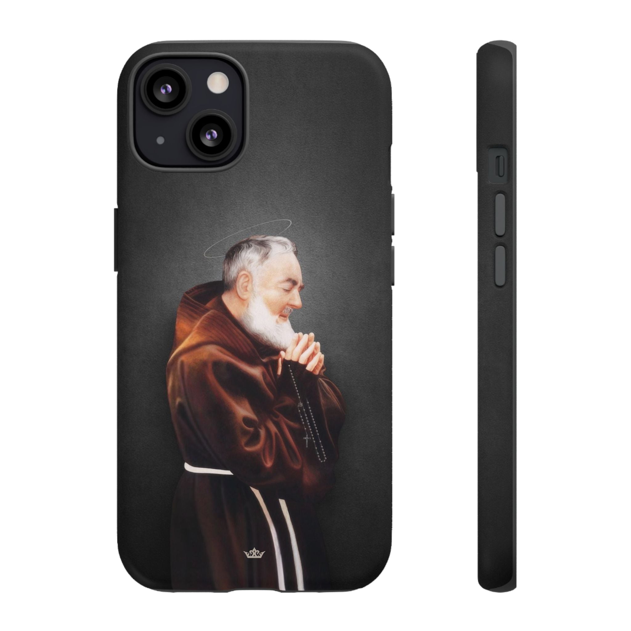 St. Padre Pio Hard Phone Case (Dark)