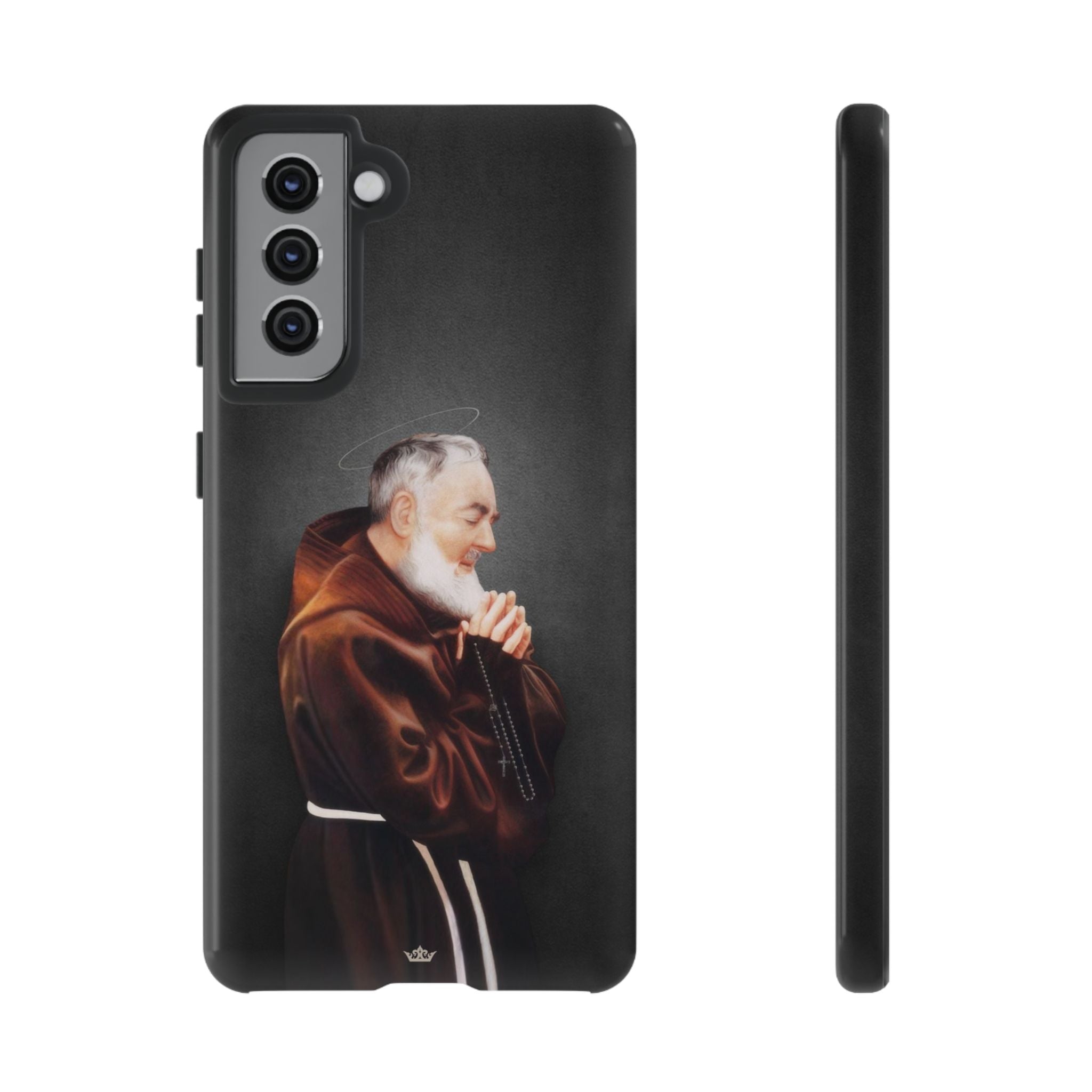 St. Padre Pio Hard Phone Case (Dark)