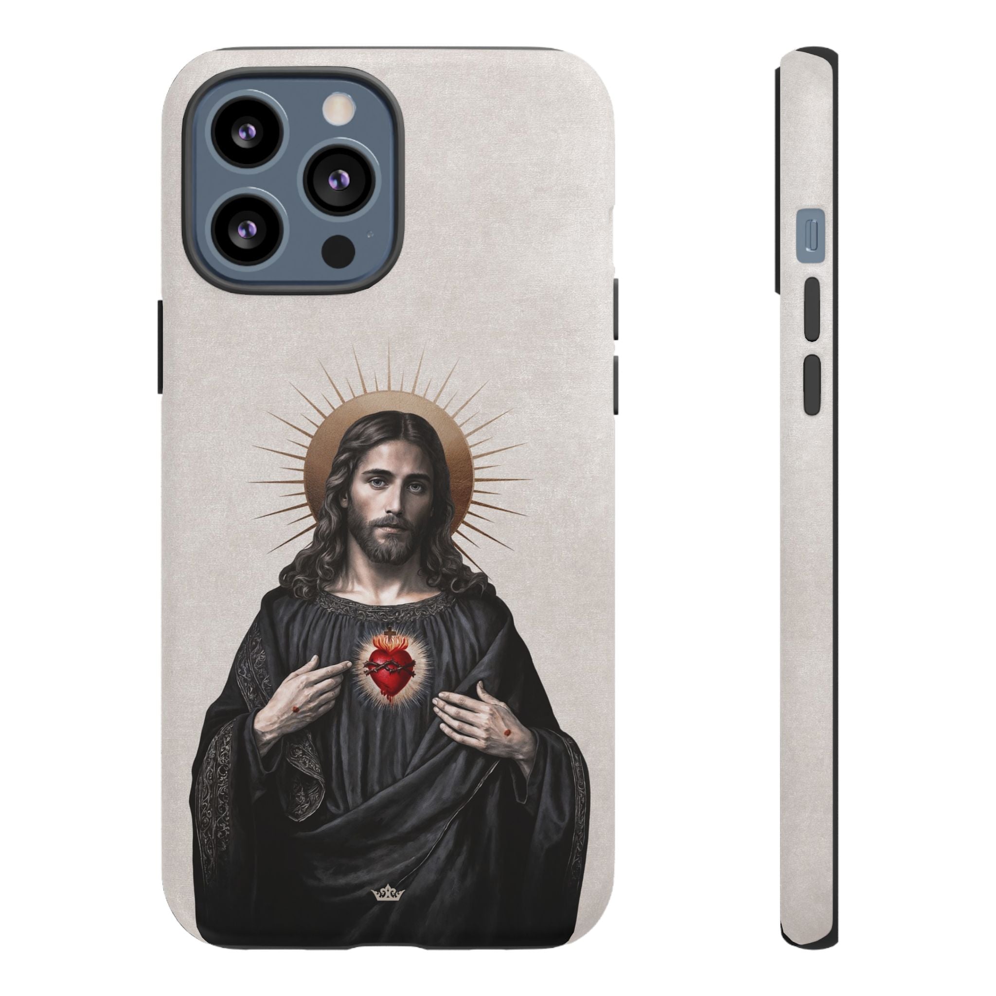 Sacred Heart of Jesus Hard Phone Case (Vintage Ivory)