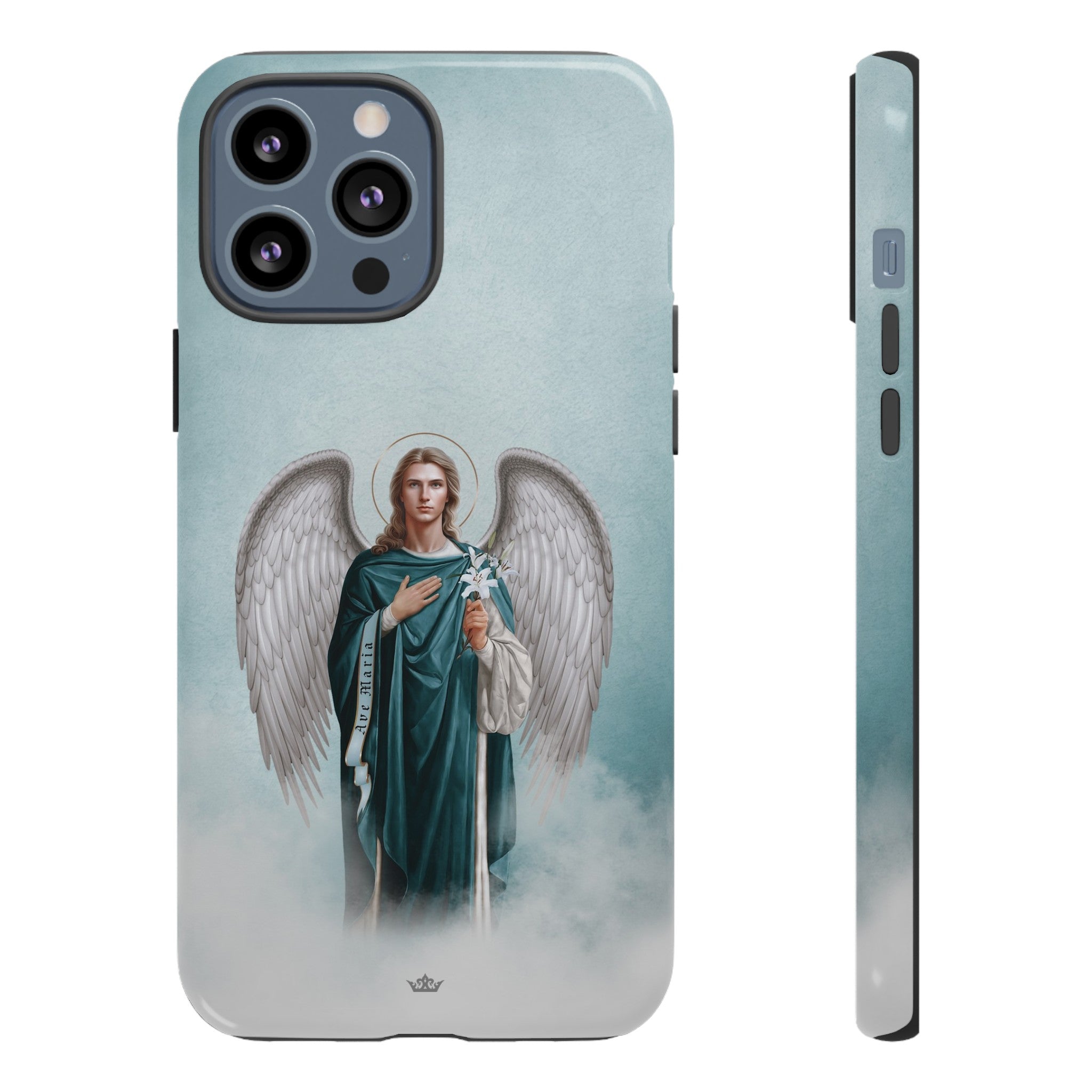 St. Gabriel the Archangel Hard Phone Case (Blue)