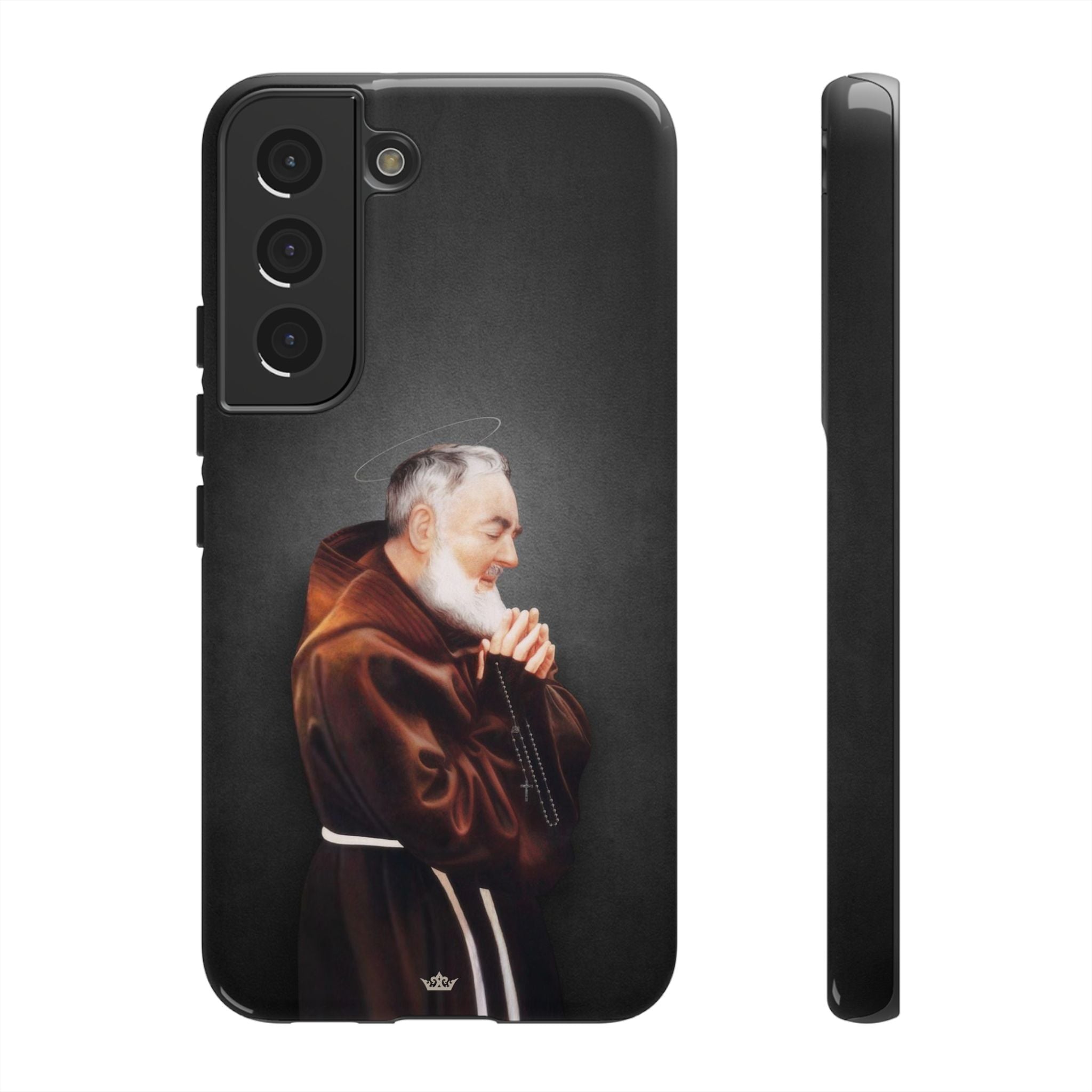 St. Padre Pio Hard Phone Case (Dark)