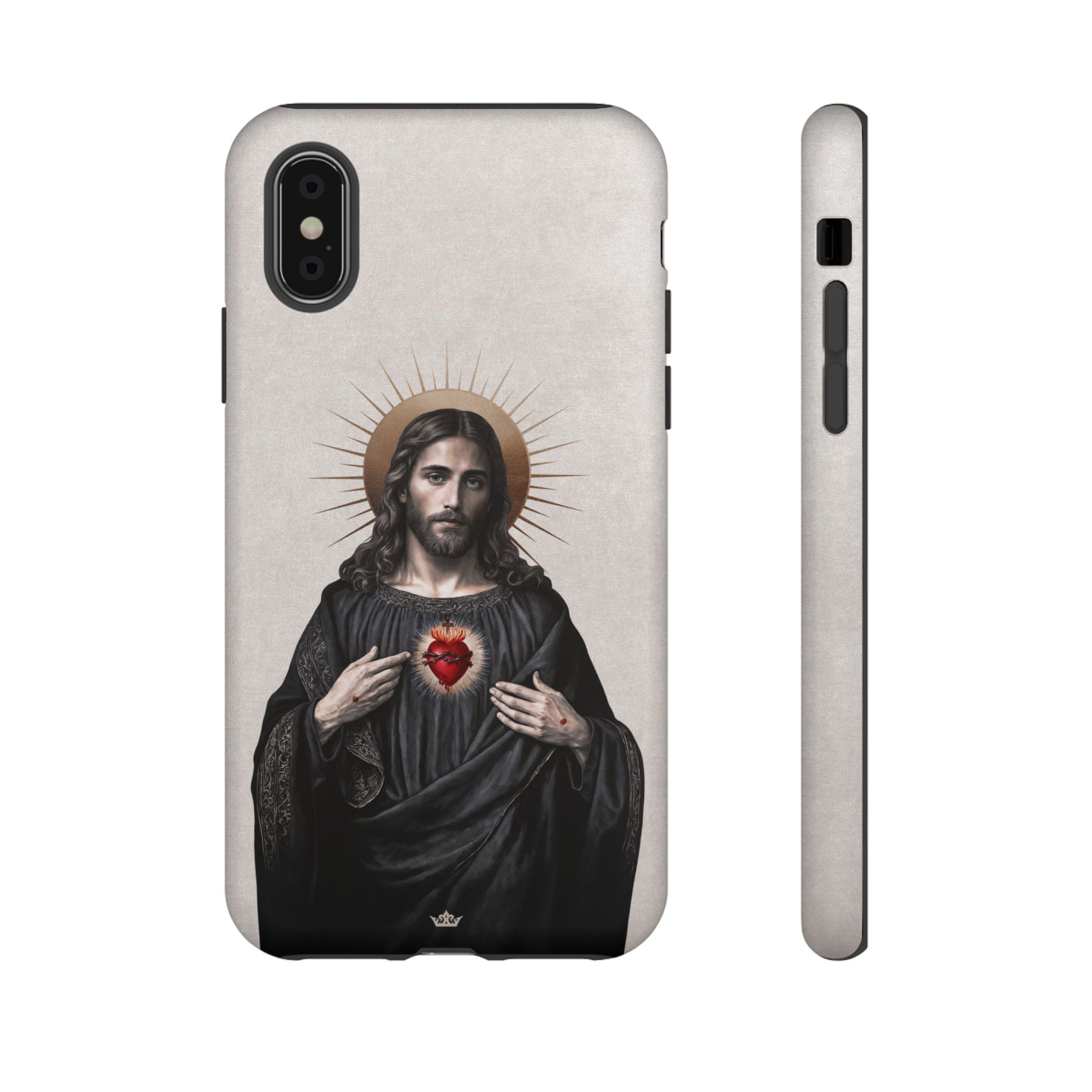 Sacred Heart of Jesus Hard Phone Case (Vintage Ivory)