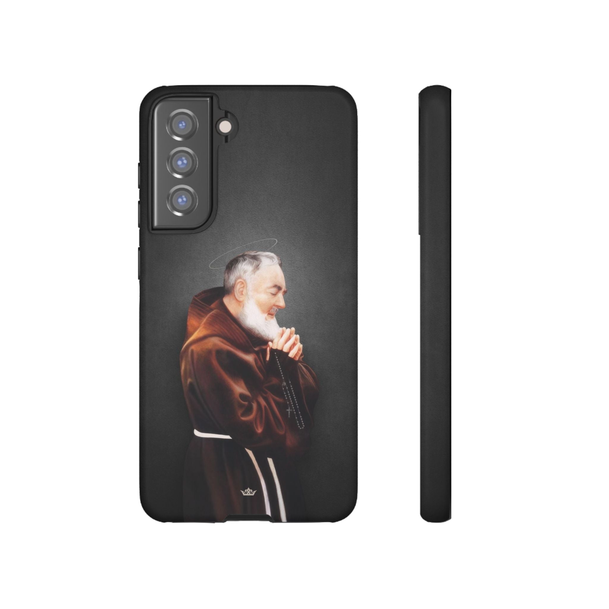 St. Padre Pio Hard Phone Case (Dark)