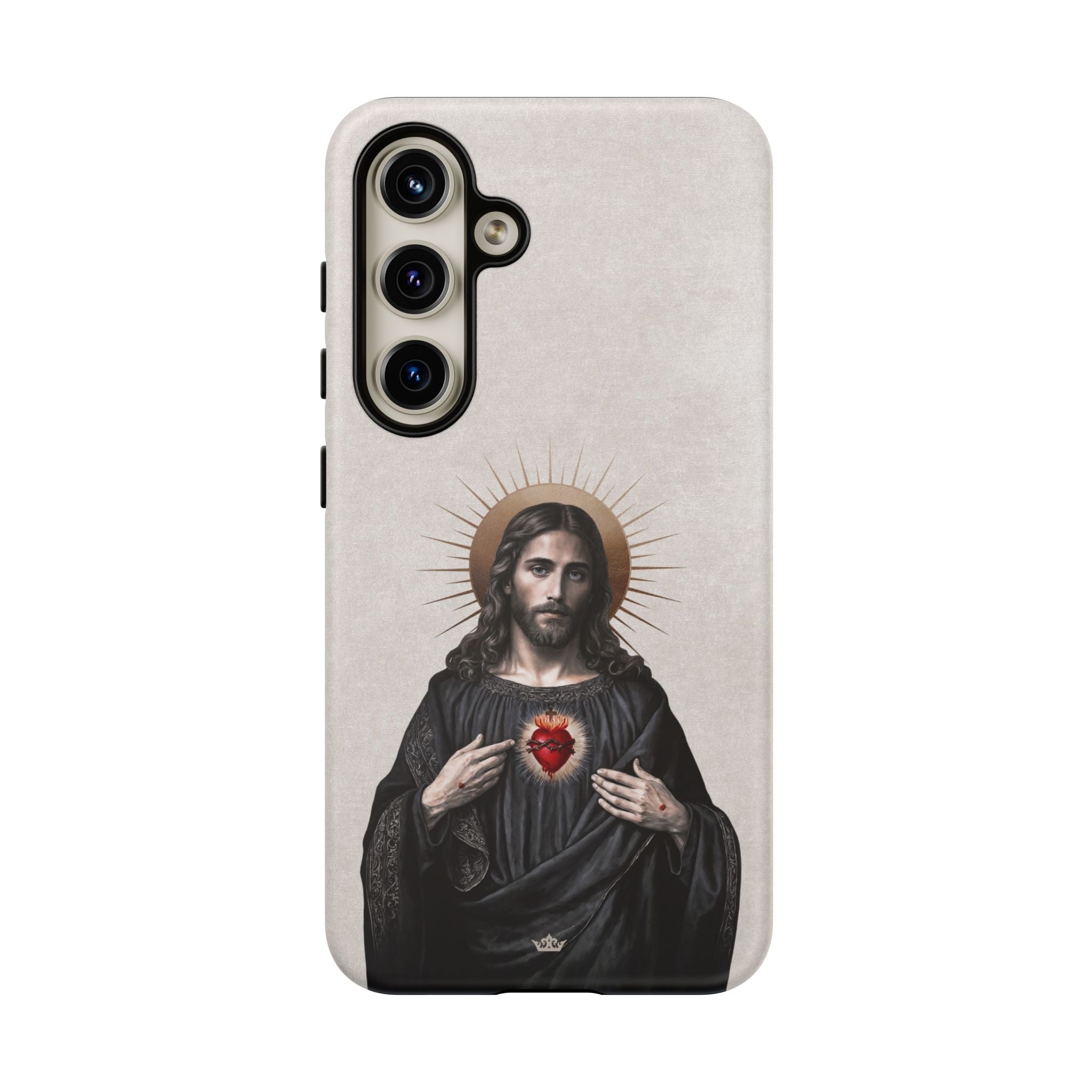 Sacred Heart of Jesus Hard Phone Case (Vintage Ivory)