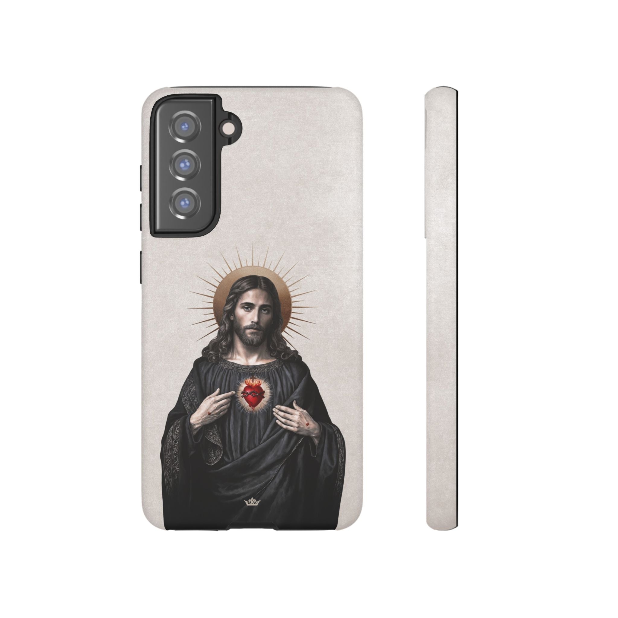 Sacred Heart of Jesus Hard Phone Case (Vintage Ivory)