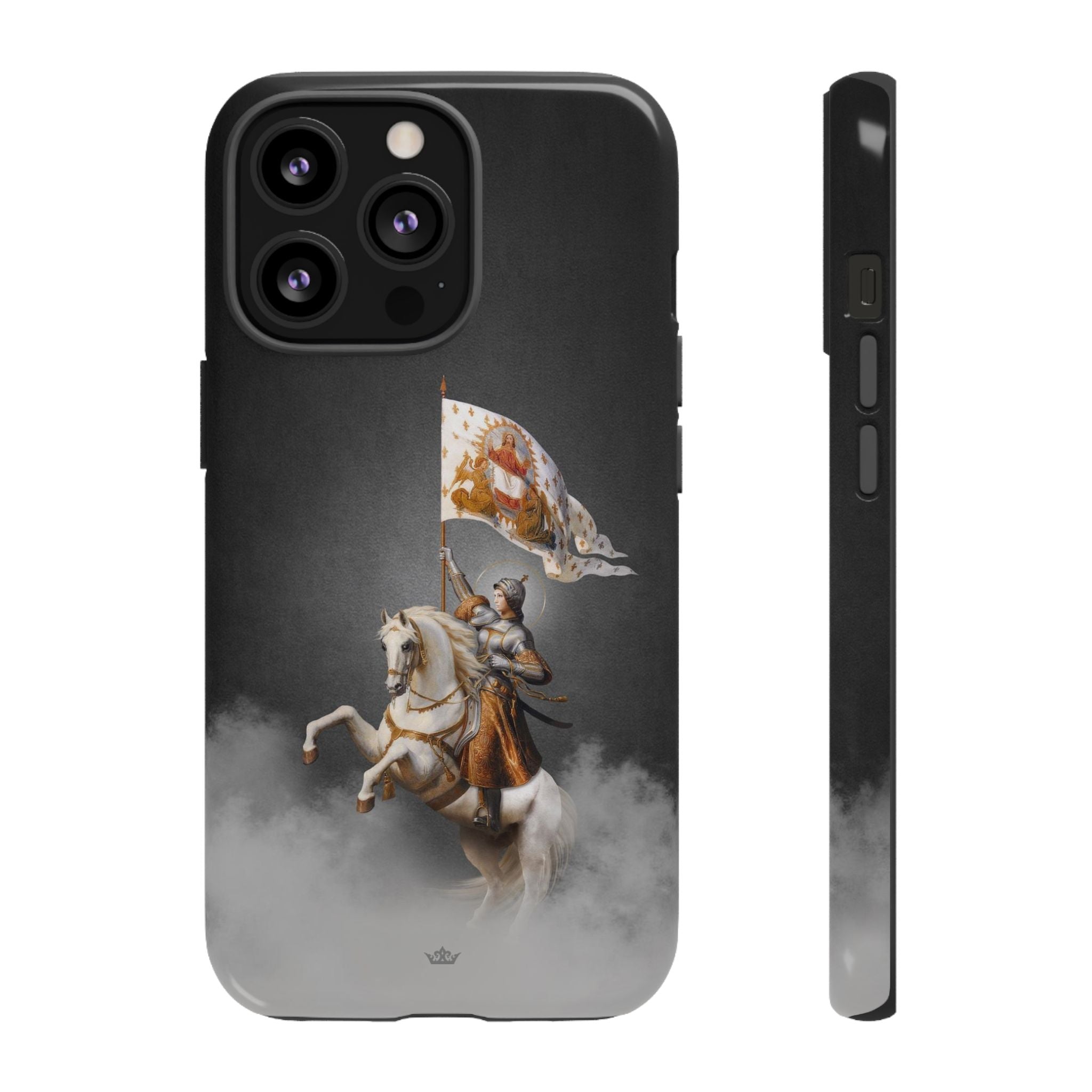 St. Joan of Arc in Battle Hard Phone Case (Dark)