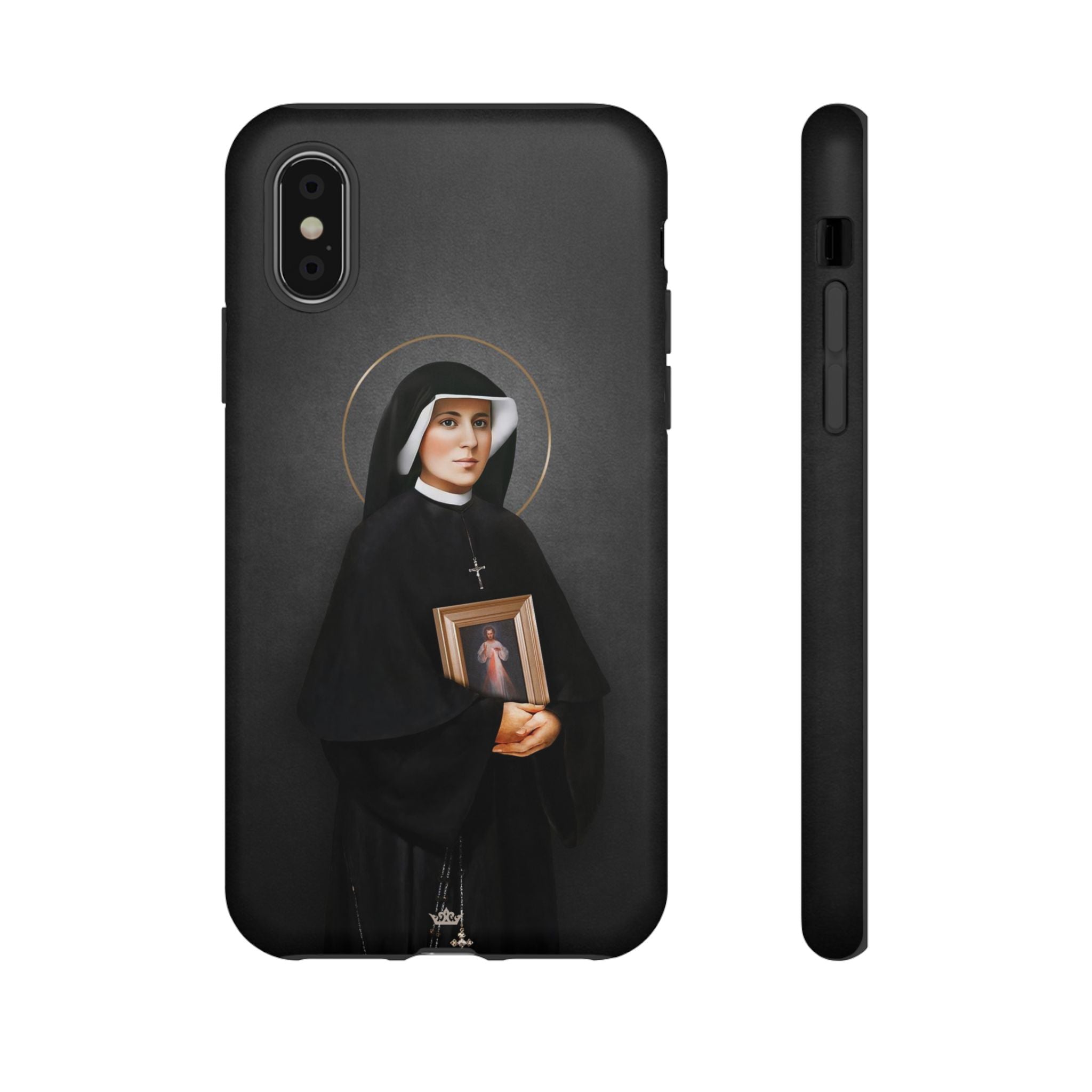 St. Faustina Hard Phone Case (Dark)