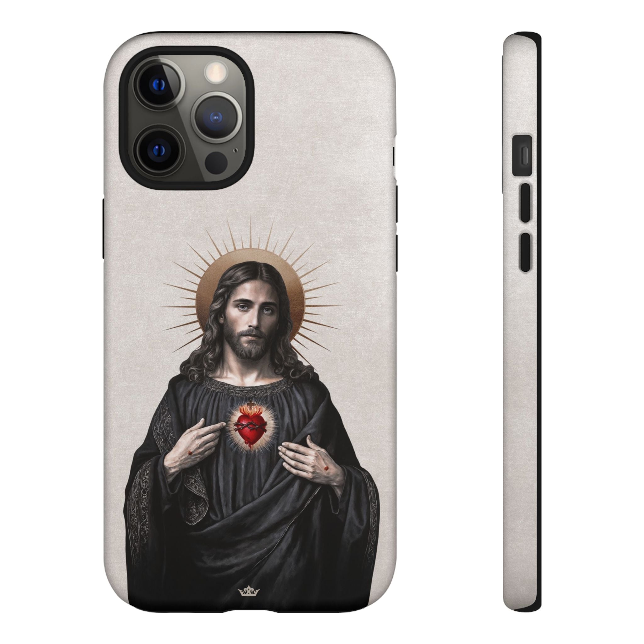 Sacred Heart of Jesus Hard Phone Case (Vintage Ivory)