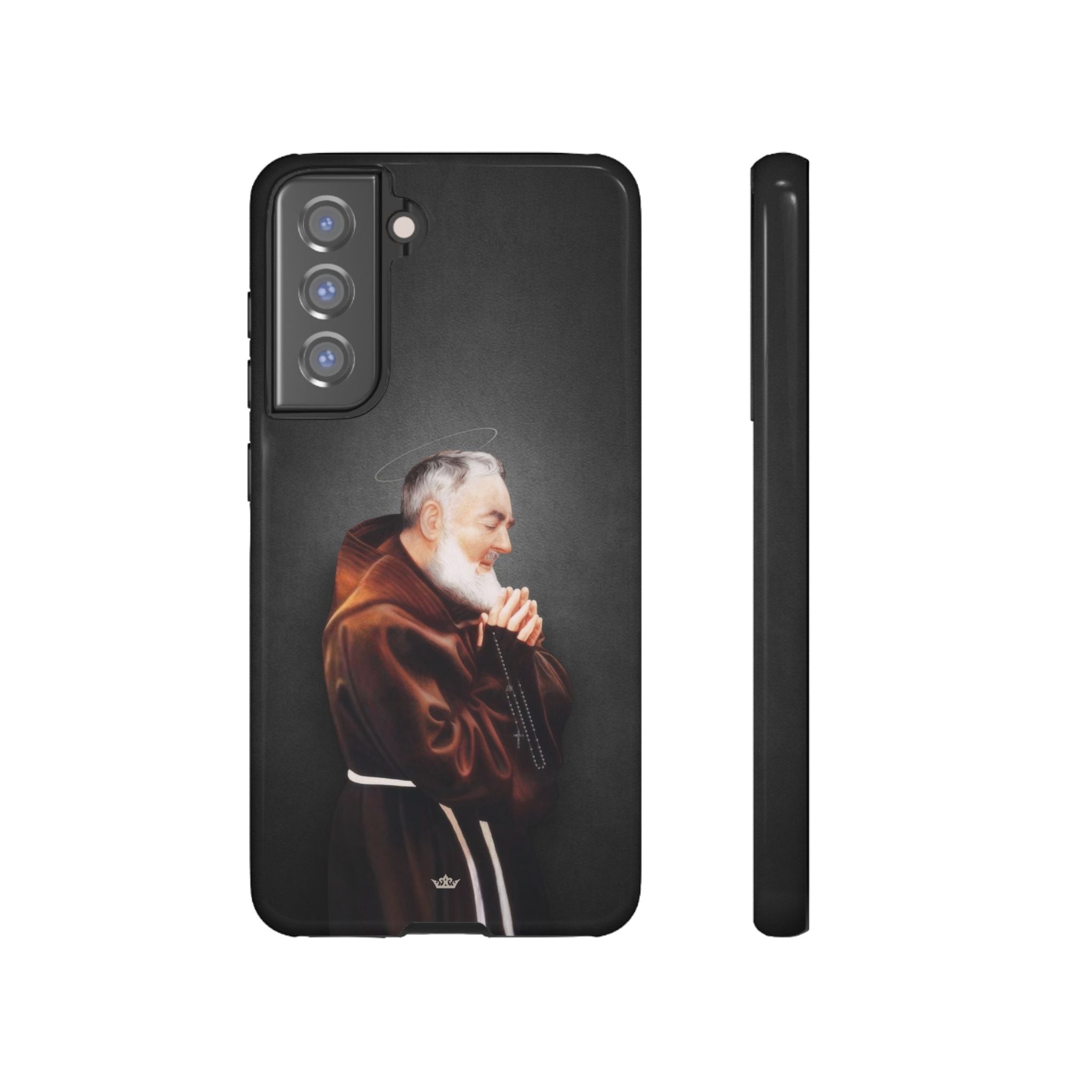 St. Padre Pio Hard Phone Case (Dark)