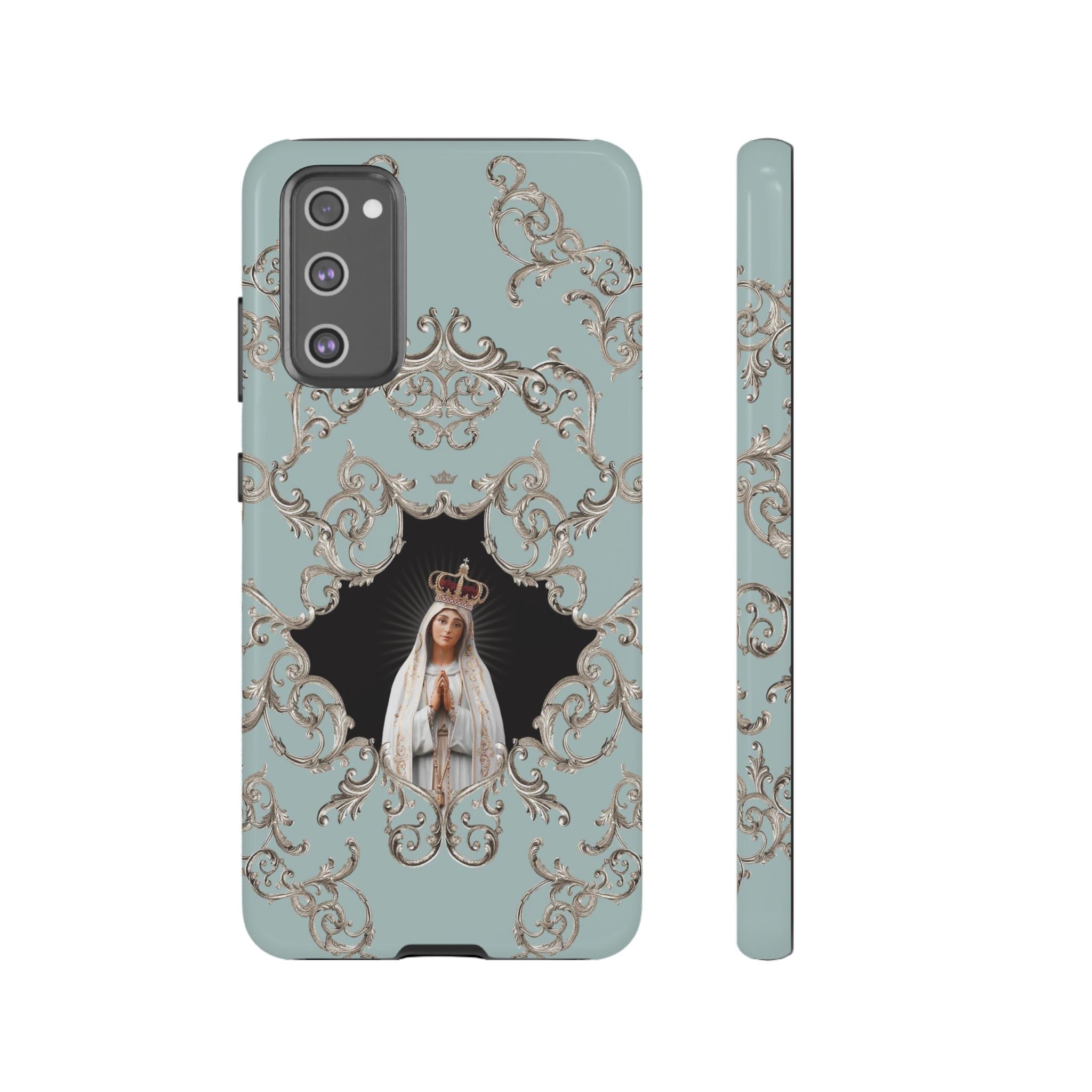 Our Lady of Fatima Hard Phone Case (Baroque Blue)