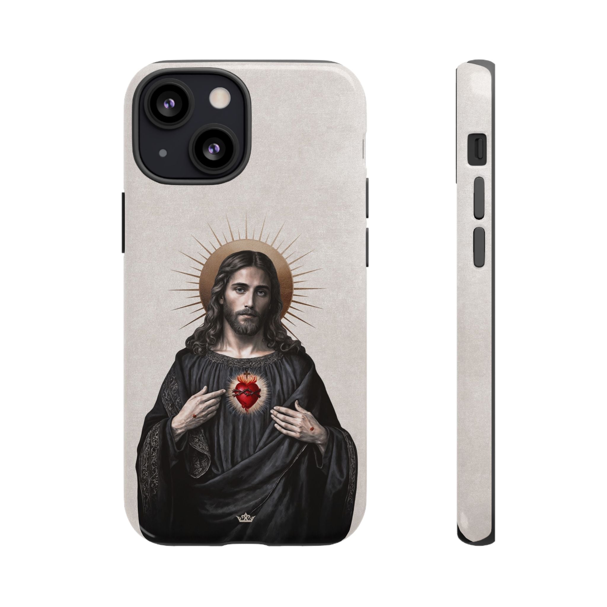 Sacred Heart of Jesus Hard Phone Case (Vintage Ivory)