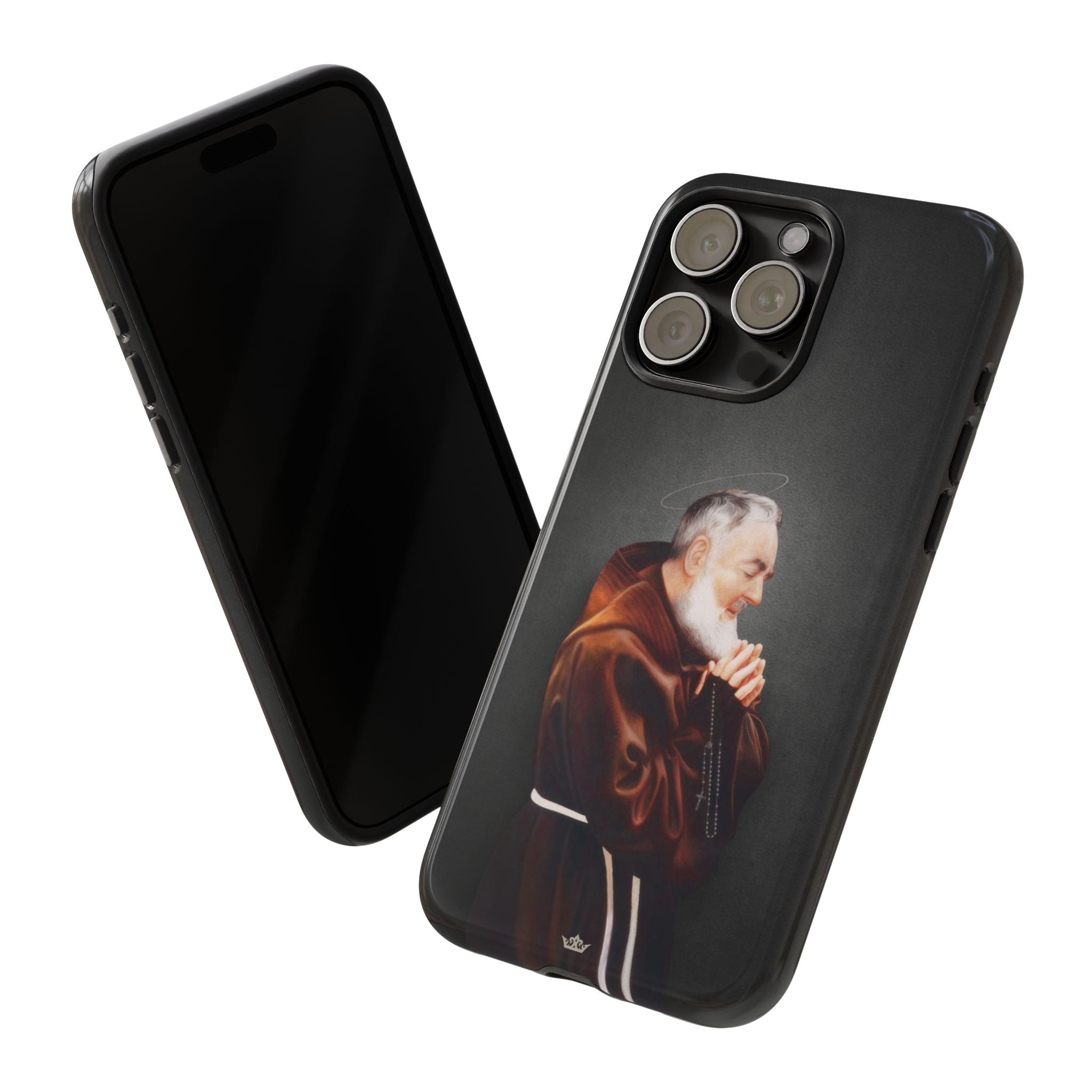 St. Padre Pio Hard Phone Case (Dark)