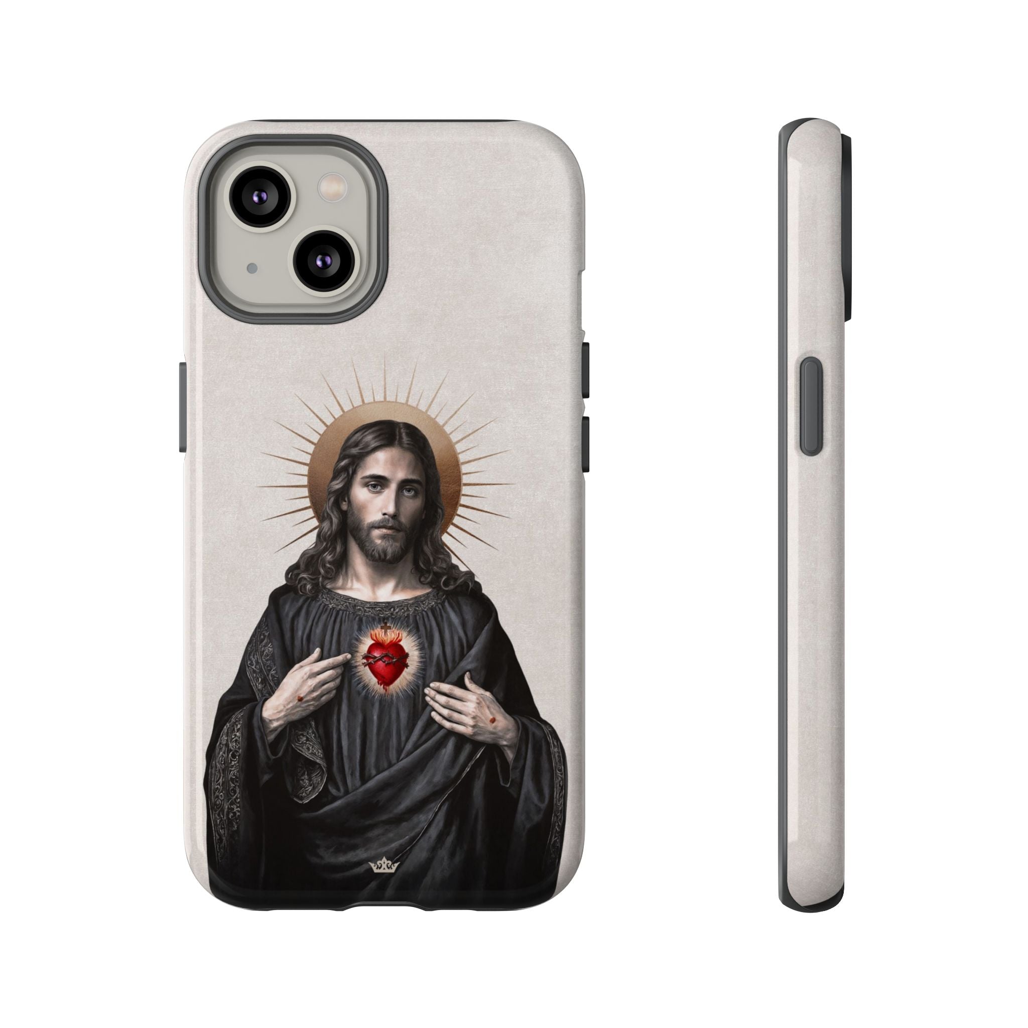 Sacred Heart of Jesus Hard Phone Case (Vintage Ivory)