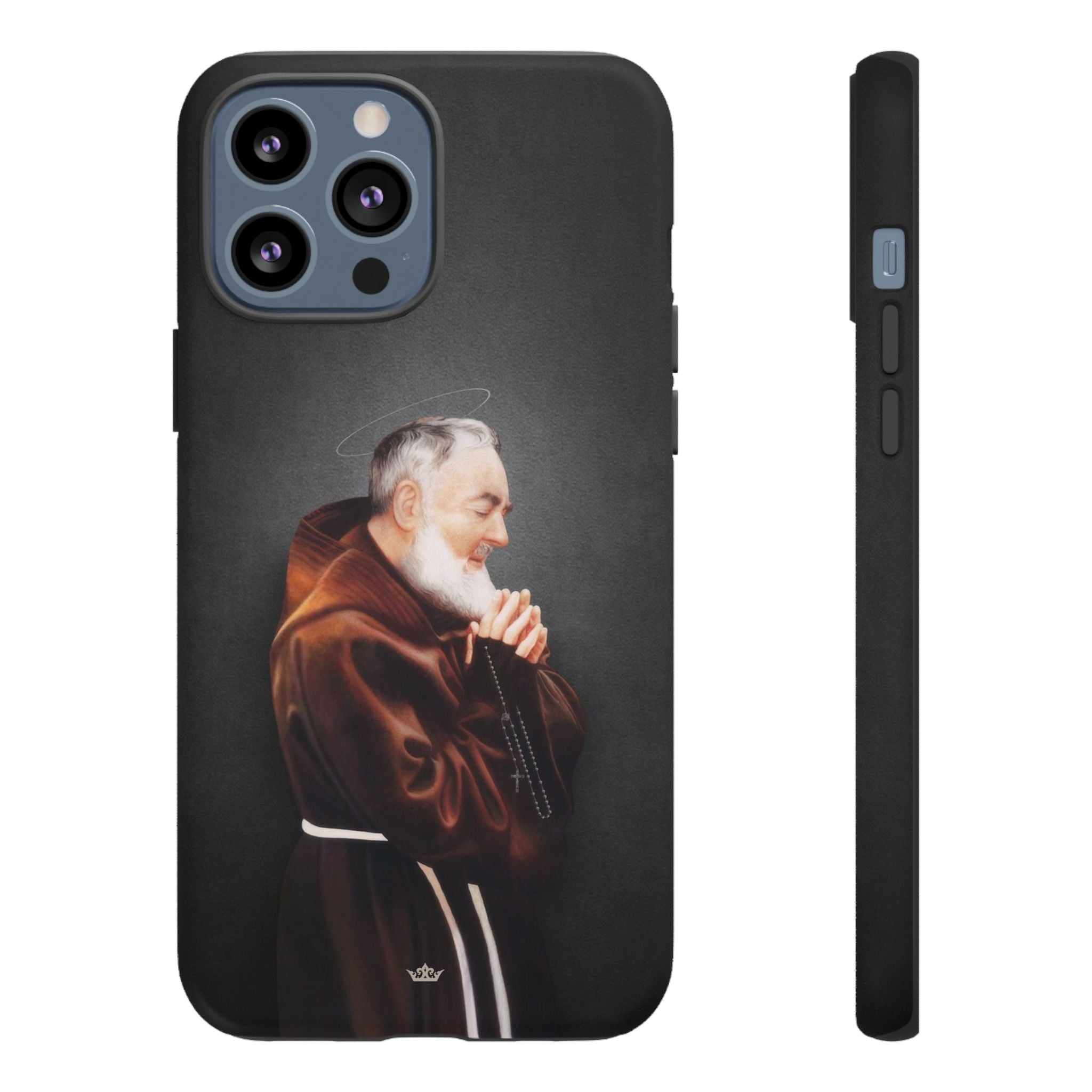 St. Padre Pio Hard Phone Case (Dark)