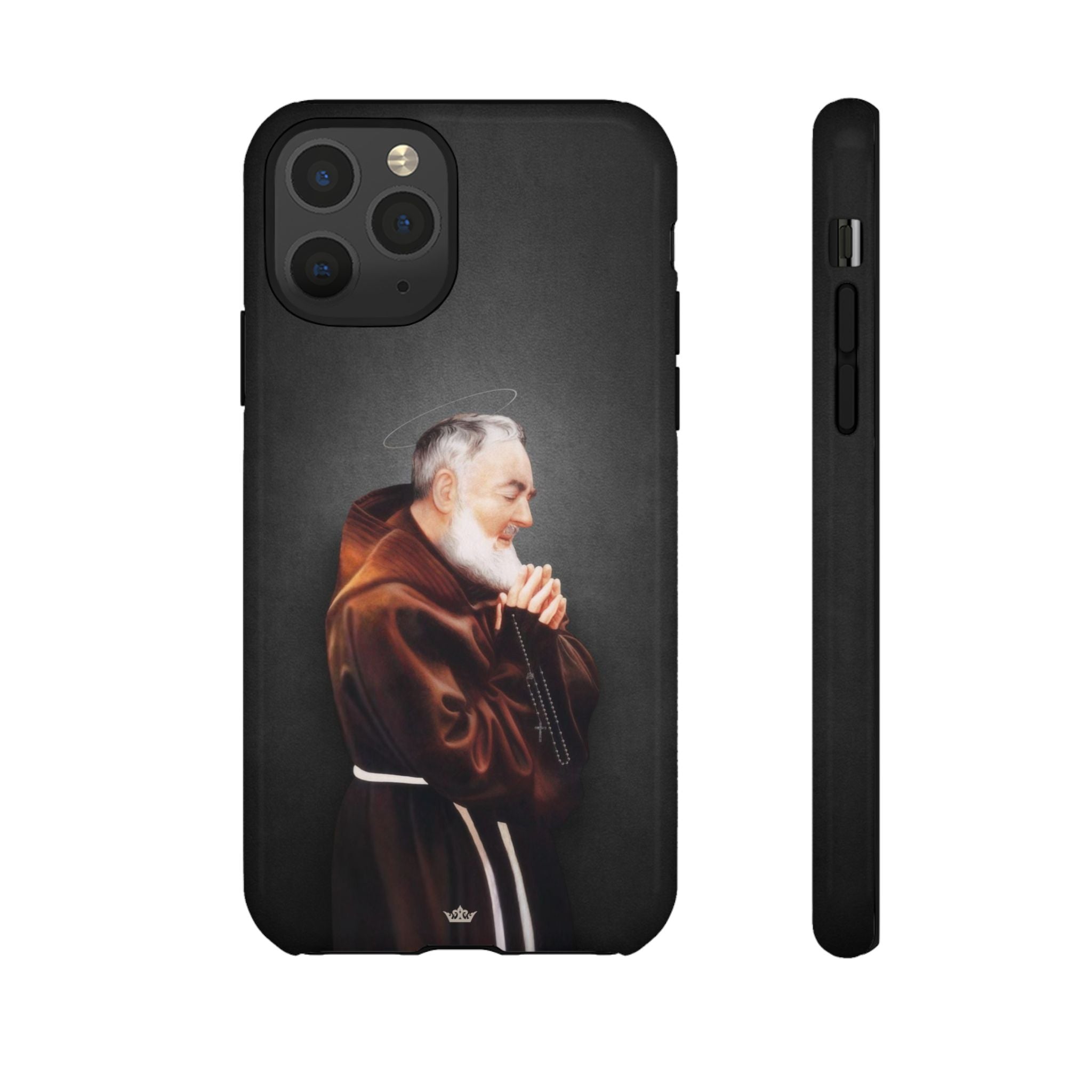 St. Padre Pio Hard Phone Case (Dark)