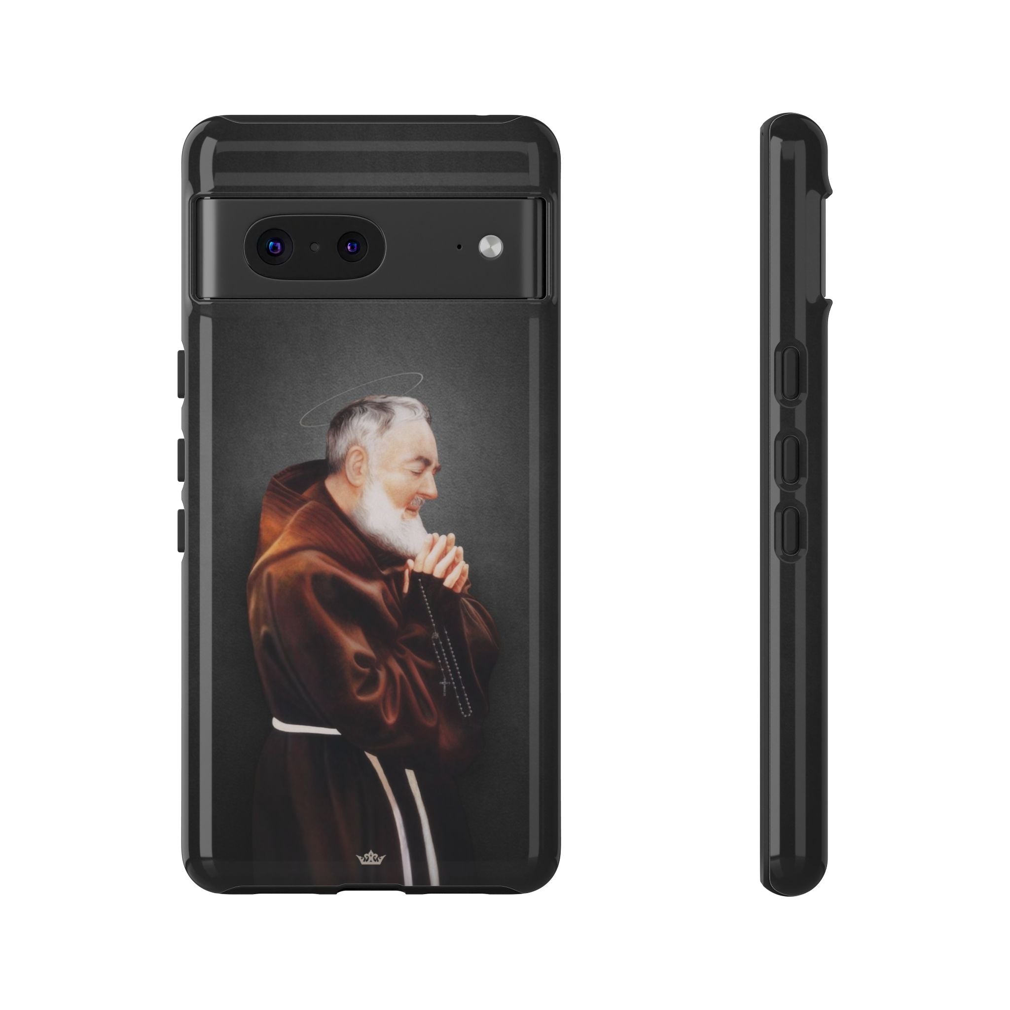 St. Padre Pio Hard Phone Case (Dark)