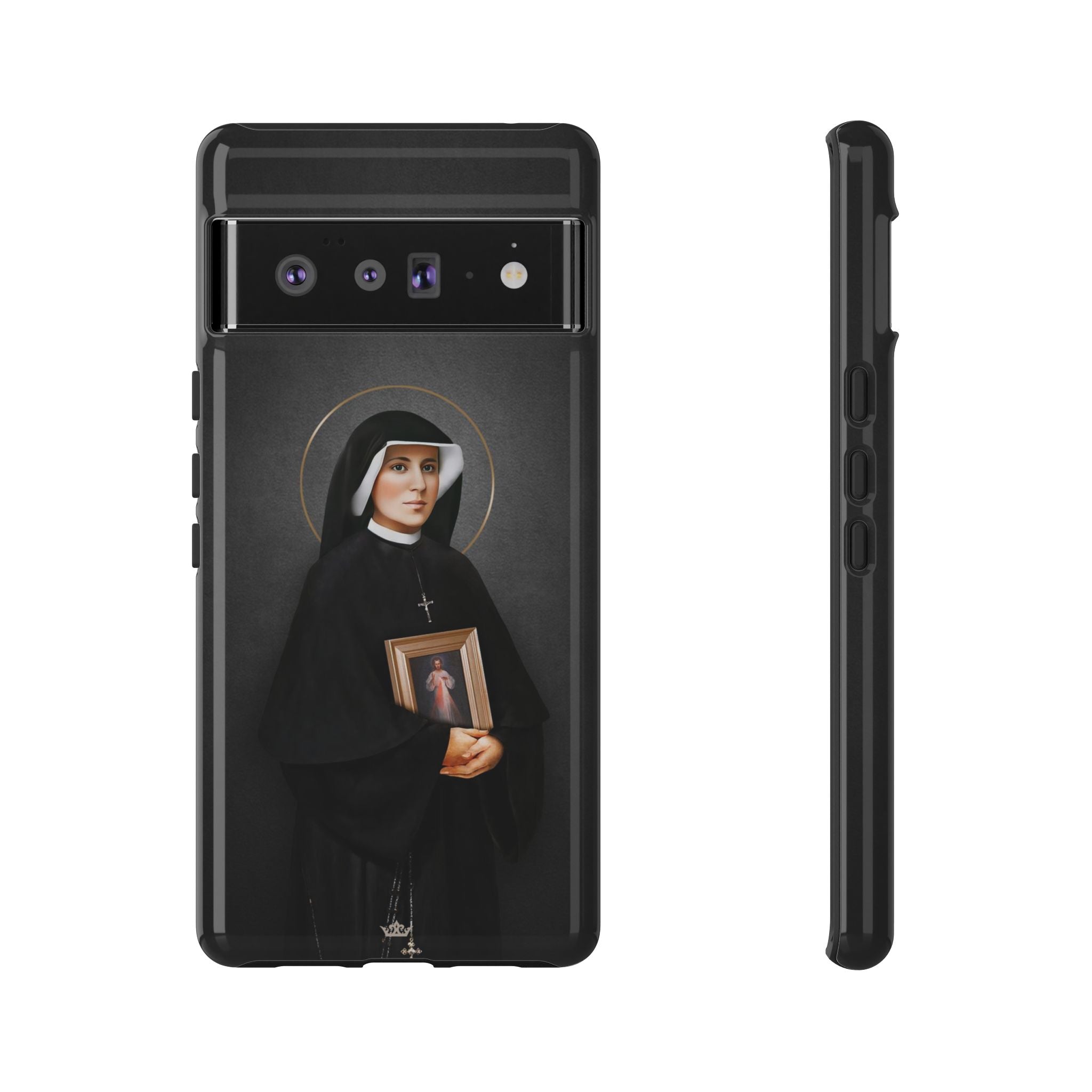 St. Faustina Hard Phone Case (Dark)