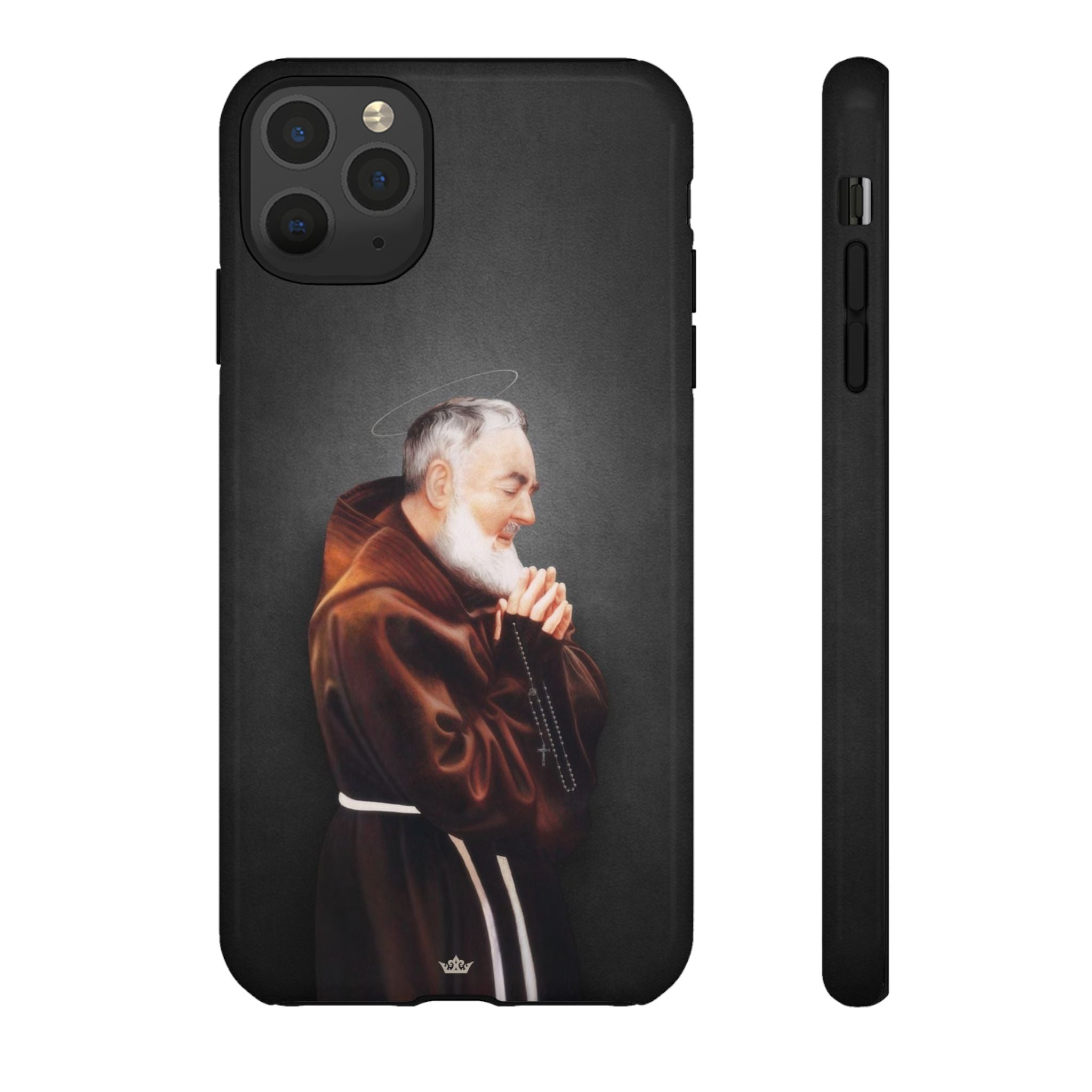 St. Padre Pio Hard Phone Case (Dark)