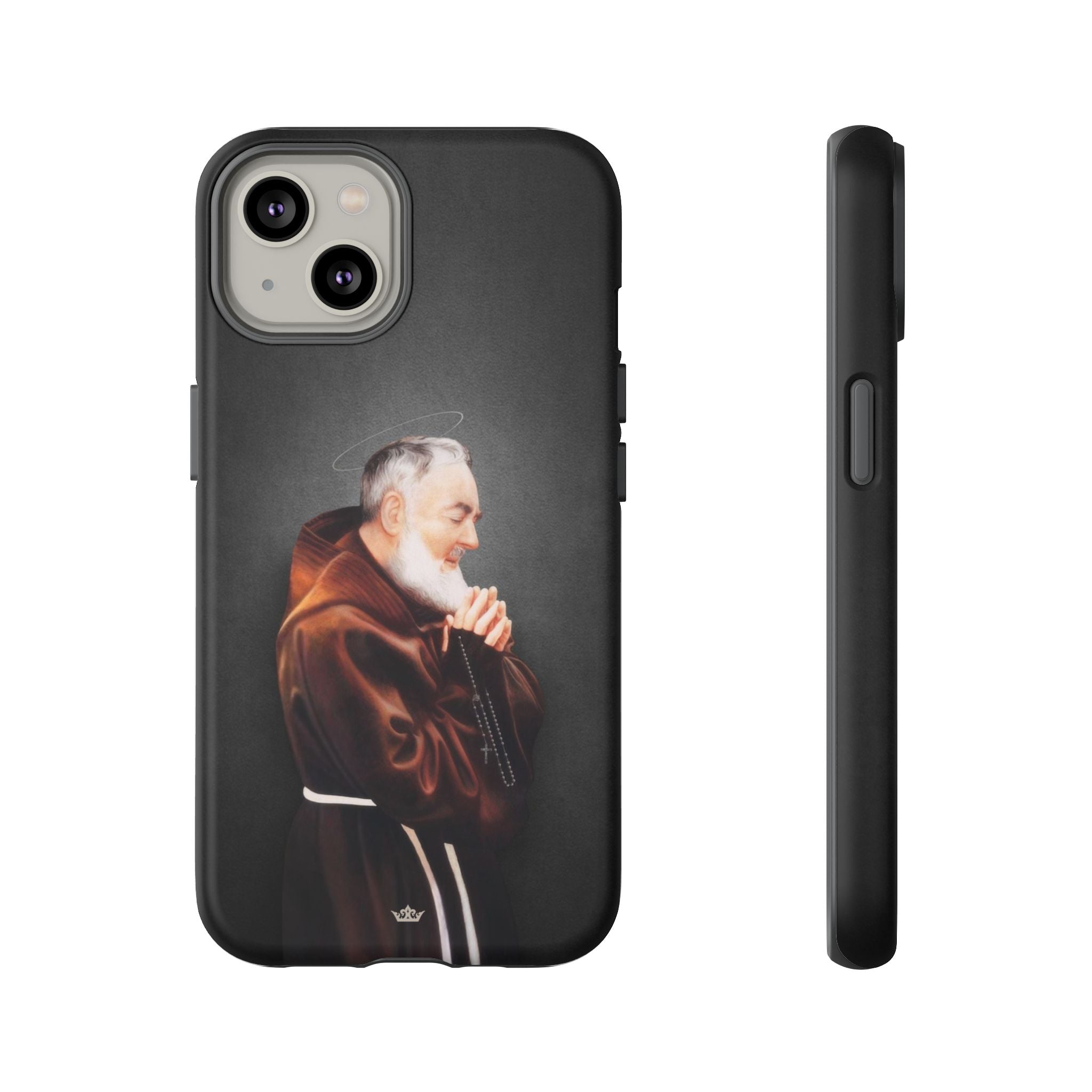 St. Padre Pio Hard Phone Case (Dark)