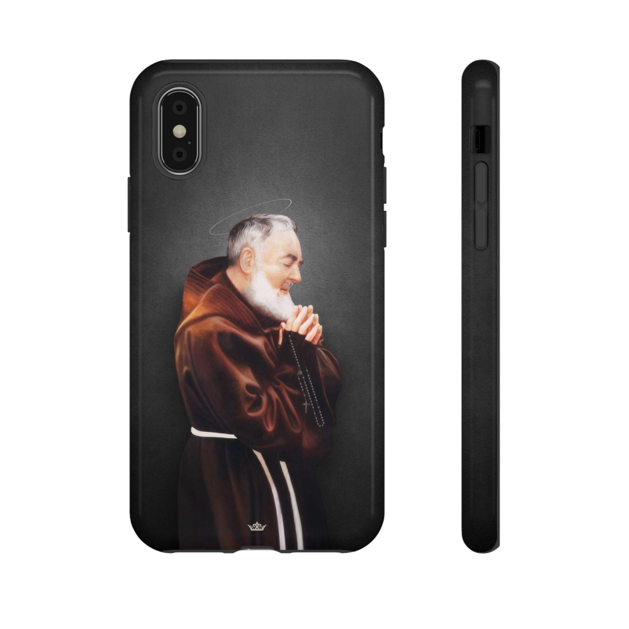 St. Padre Pio Hard Phone Case (Dark)