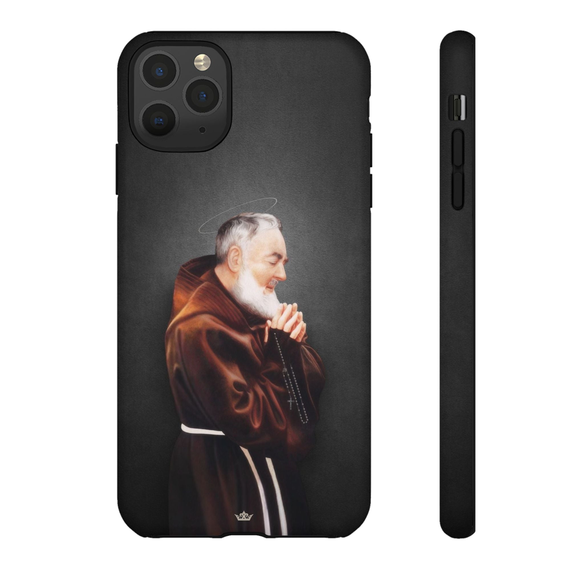 St. Padre Pio Hard Phone Case (Dark)