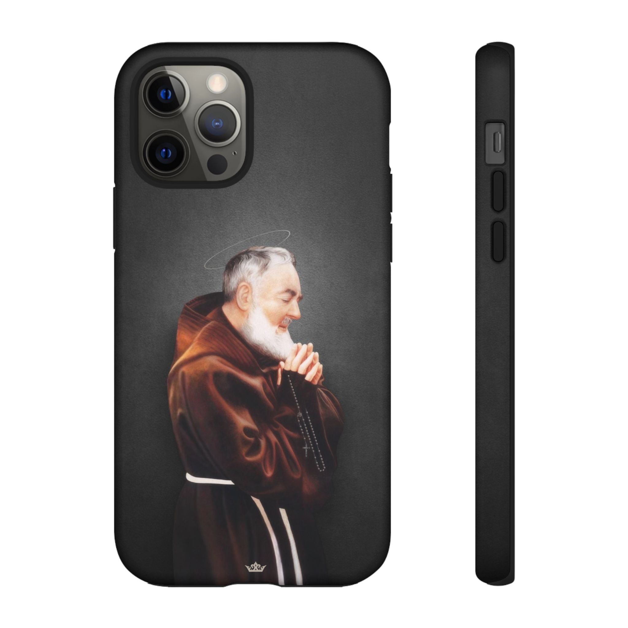 St. Padre Pio Hard Phone Case (Dark)