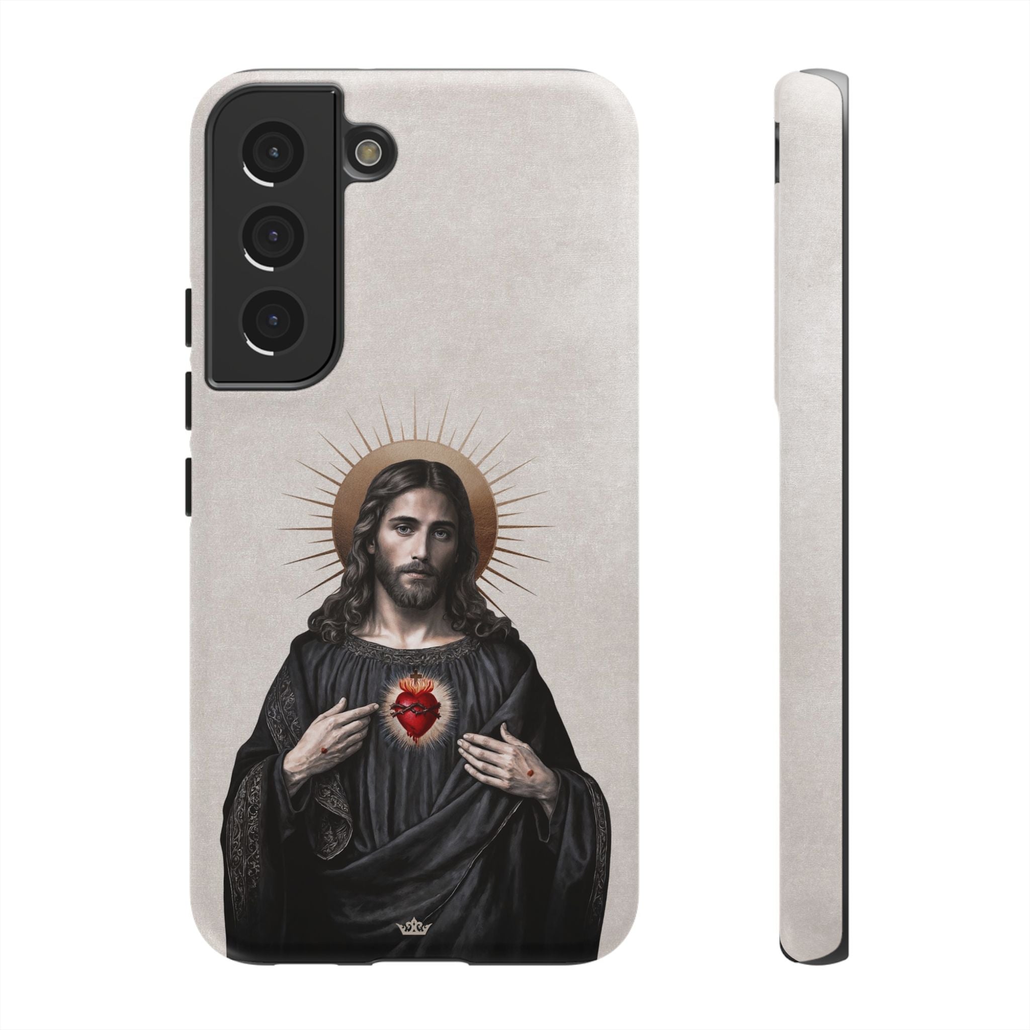 Sacred Heart of Jesus Hard Phone Case (Vintage Ivory)