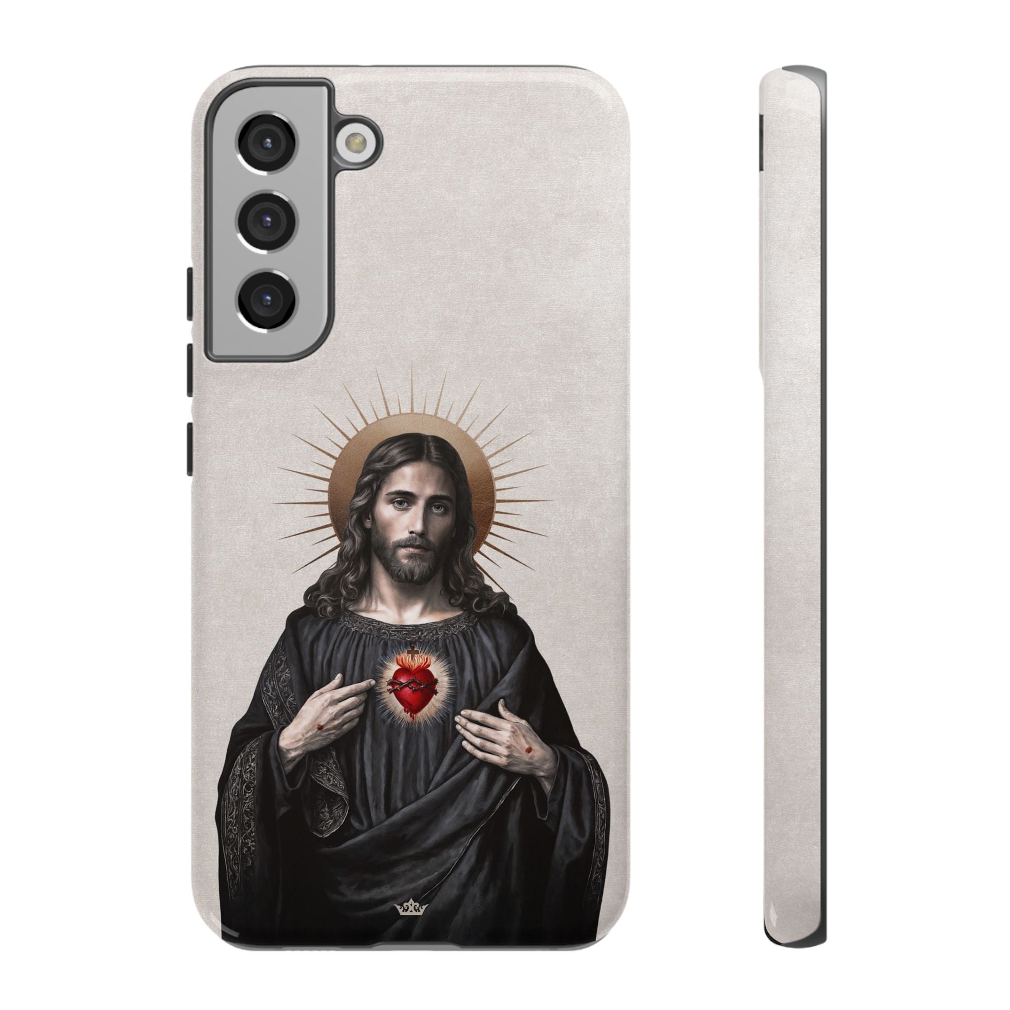 Sacred Heart of Jesus Hard Phone Case (Vintage Ivory)