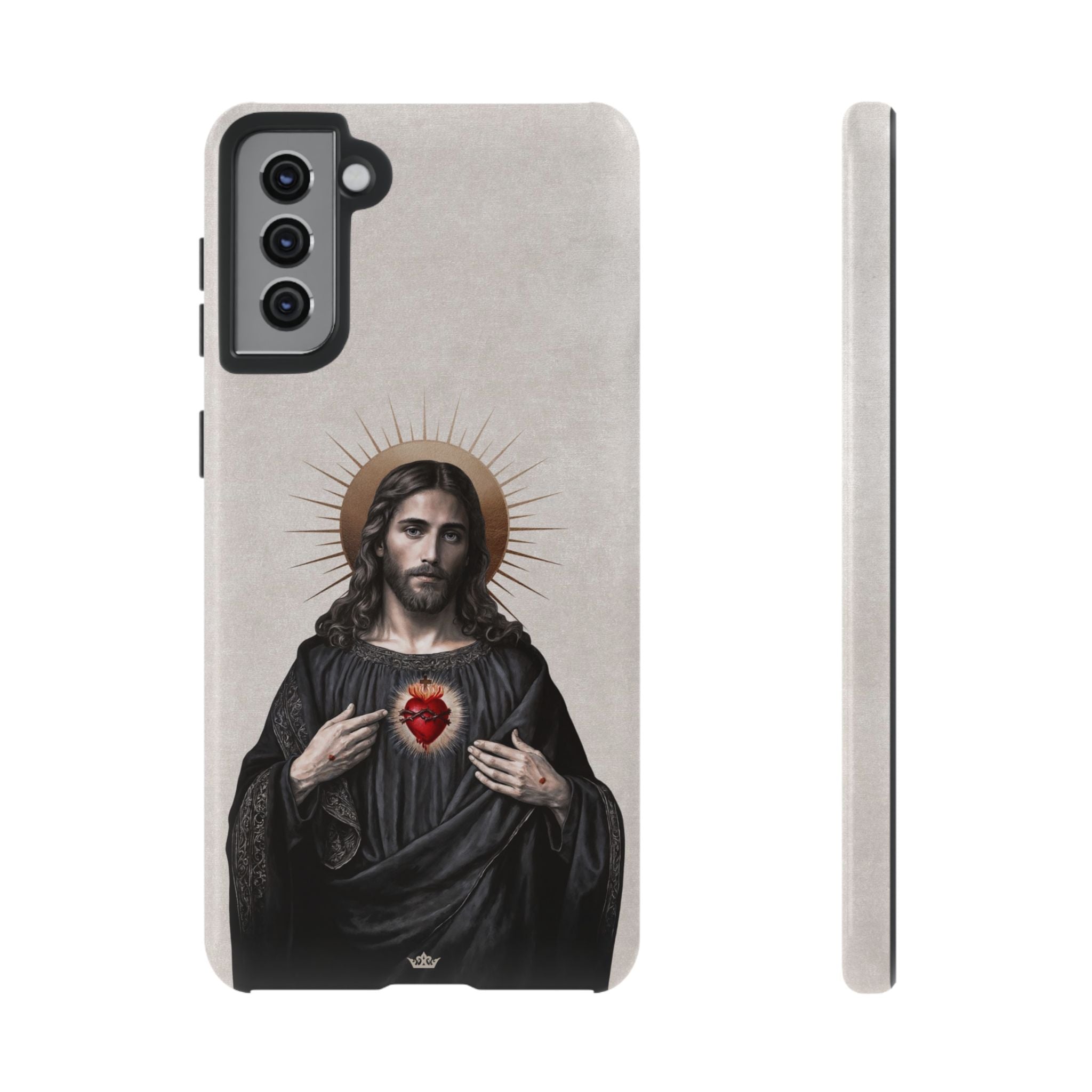 Sacred Heart of Jesus Hard Phone Case (Vintage Ivory)