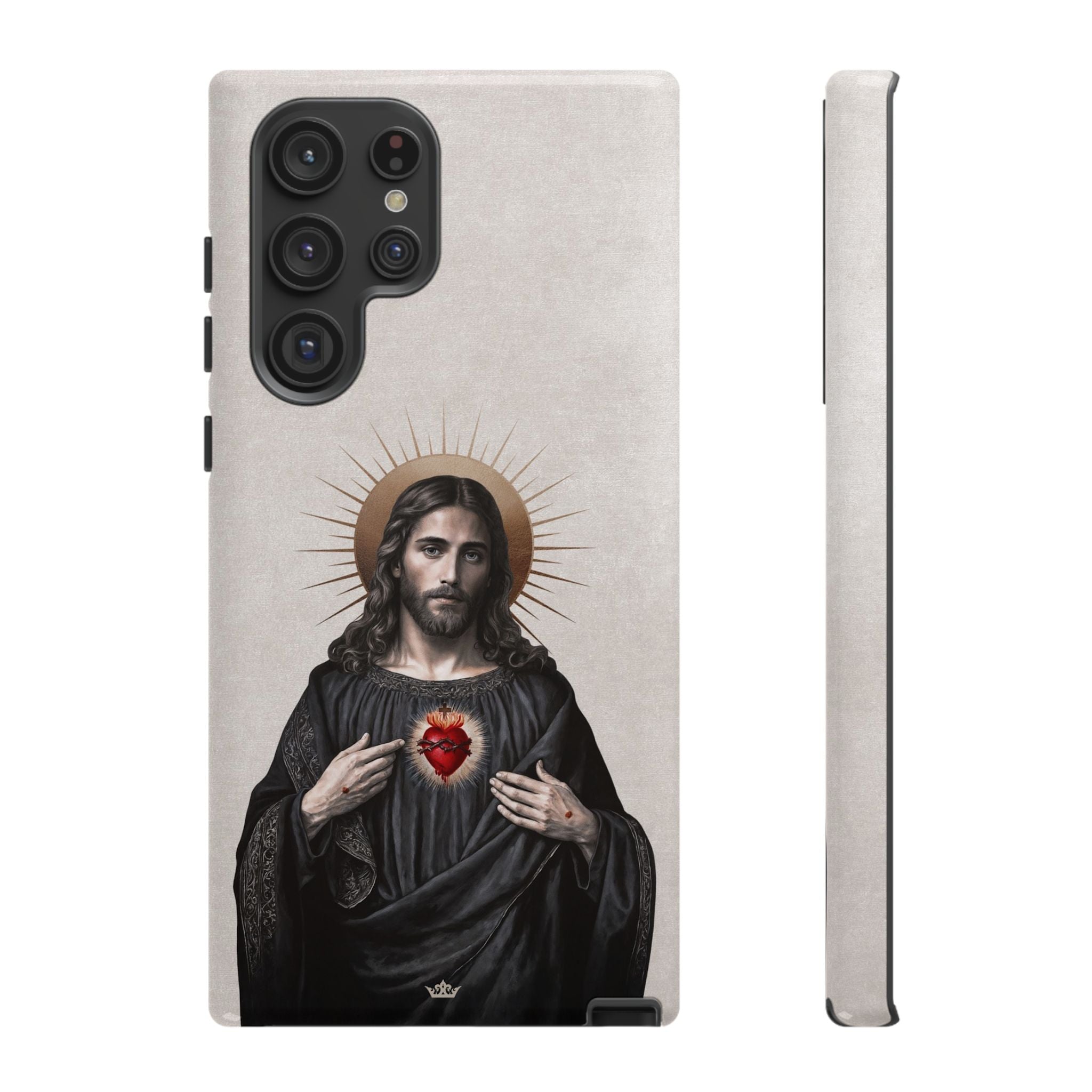 Sacred Heart of Jesus Hard Phone Case (Vintage Ivory)