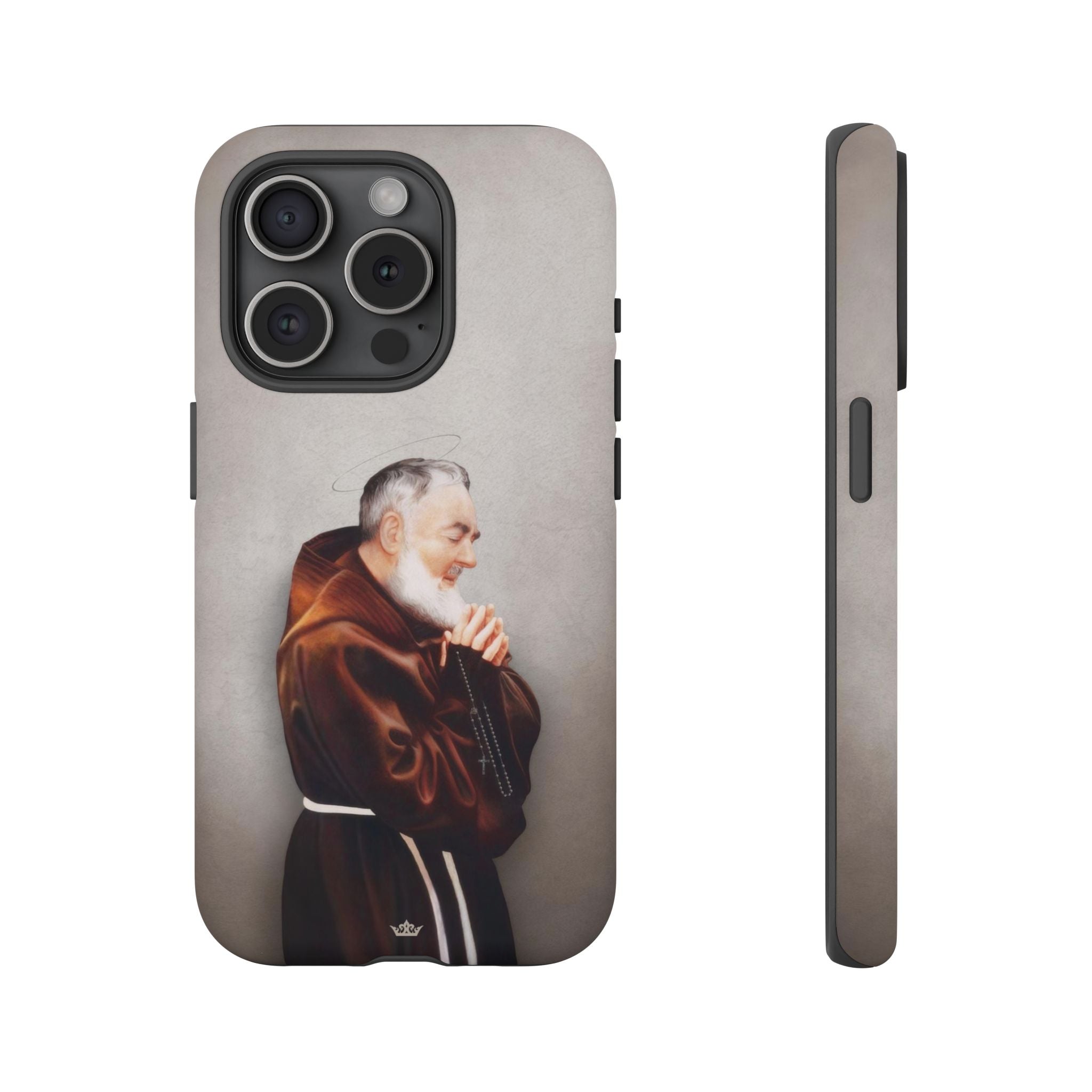 St. Padre Pio Hard Phone Case (Light)