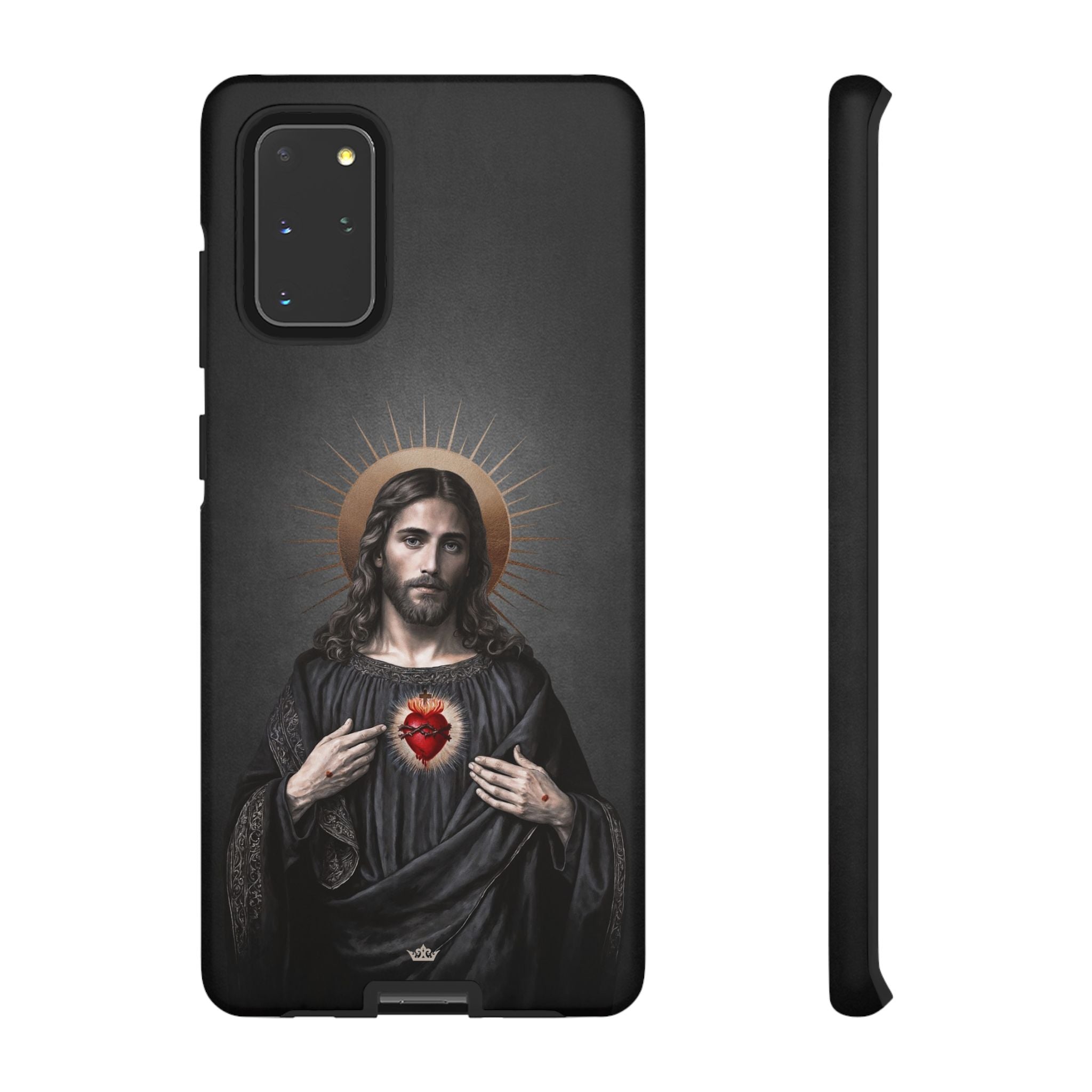 Sacred Heart of Jesus Hard Phone Case (Vintage Black)