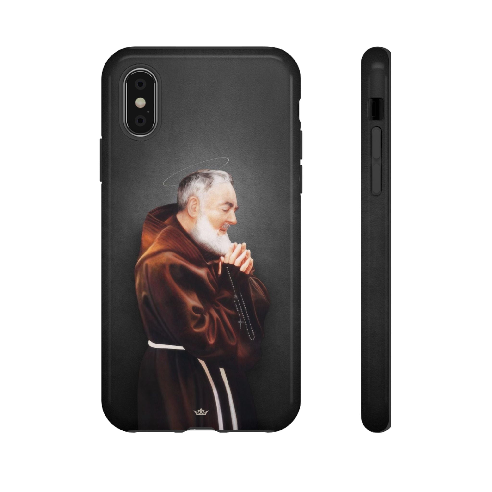 St. Padre Pio Hard Phone Case (Dark)