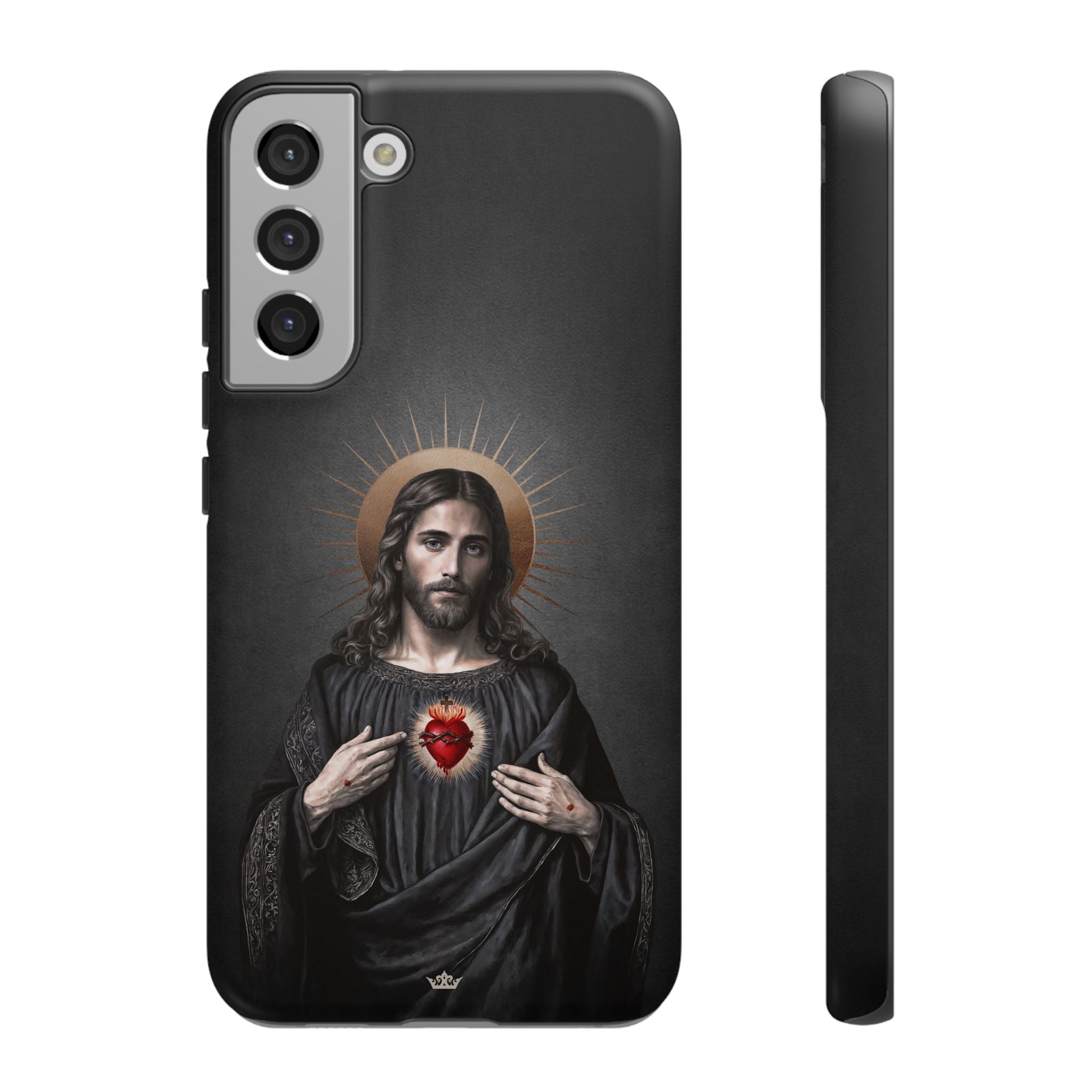 Sacred Heart of Jesus Hard Phone Case (Vintage Black)