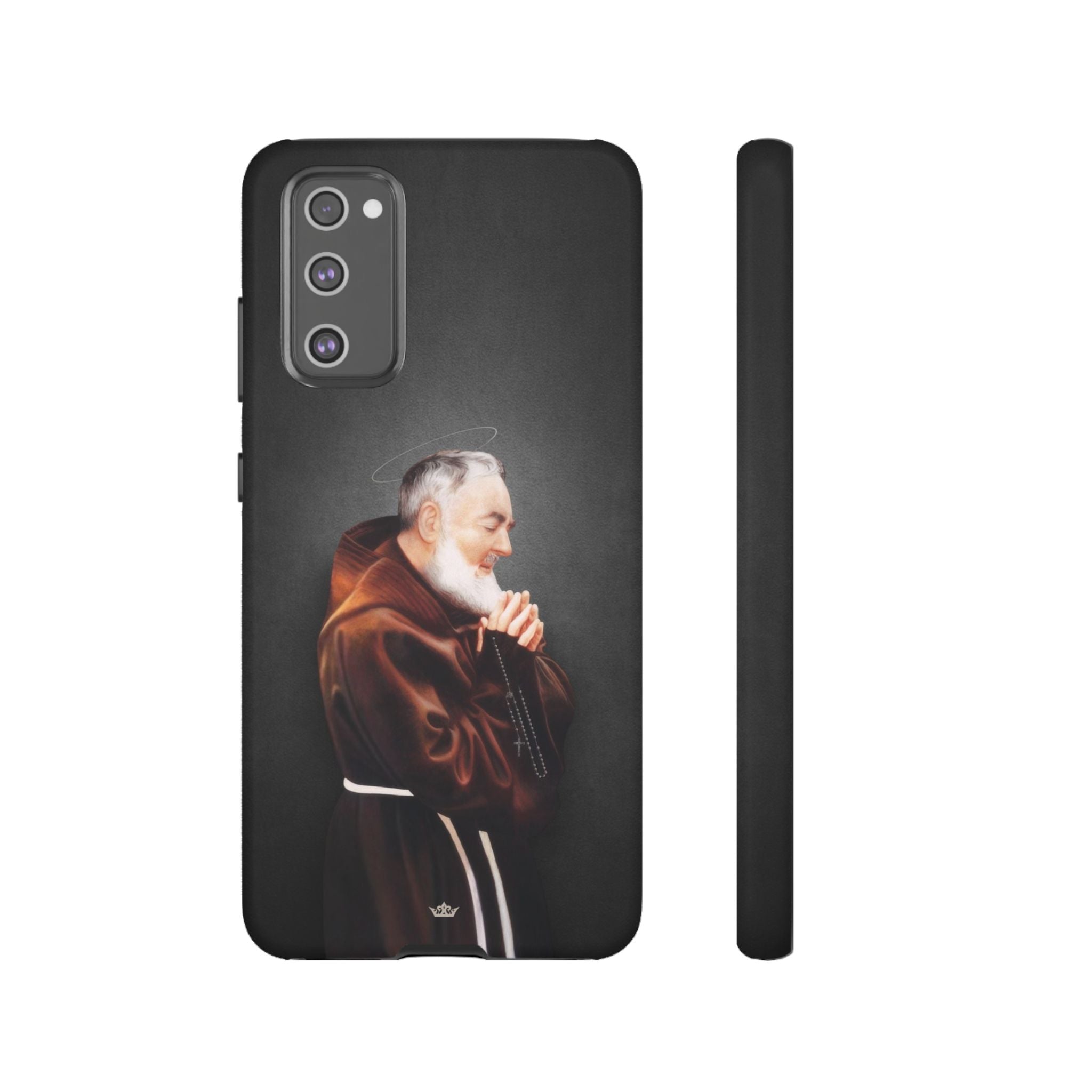 St. Padre Pio Hard Phone Case (Dark)