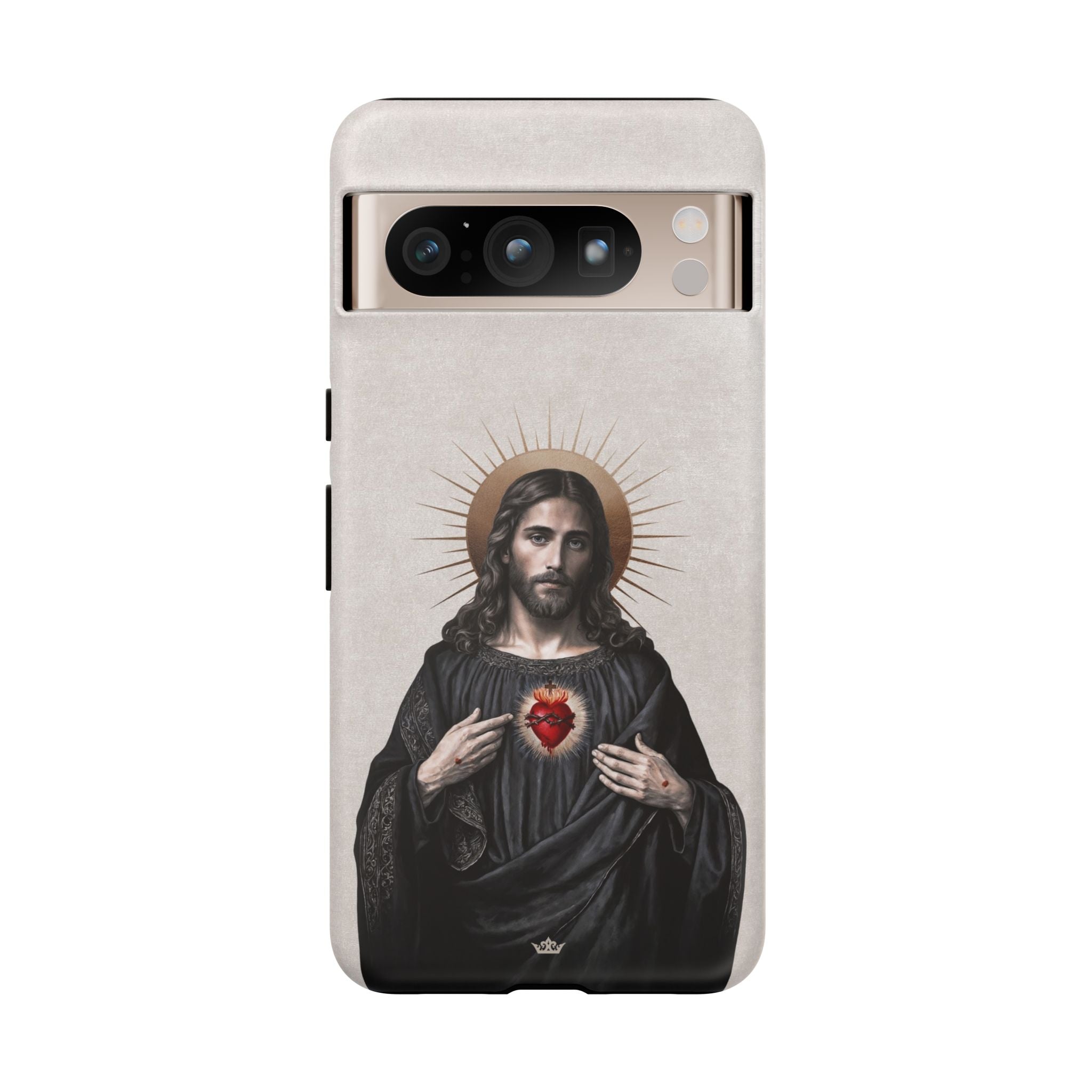 Sacred Heart of Jesus Hard Phone Case (Vintage Ivory)