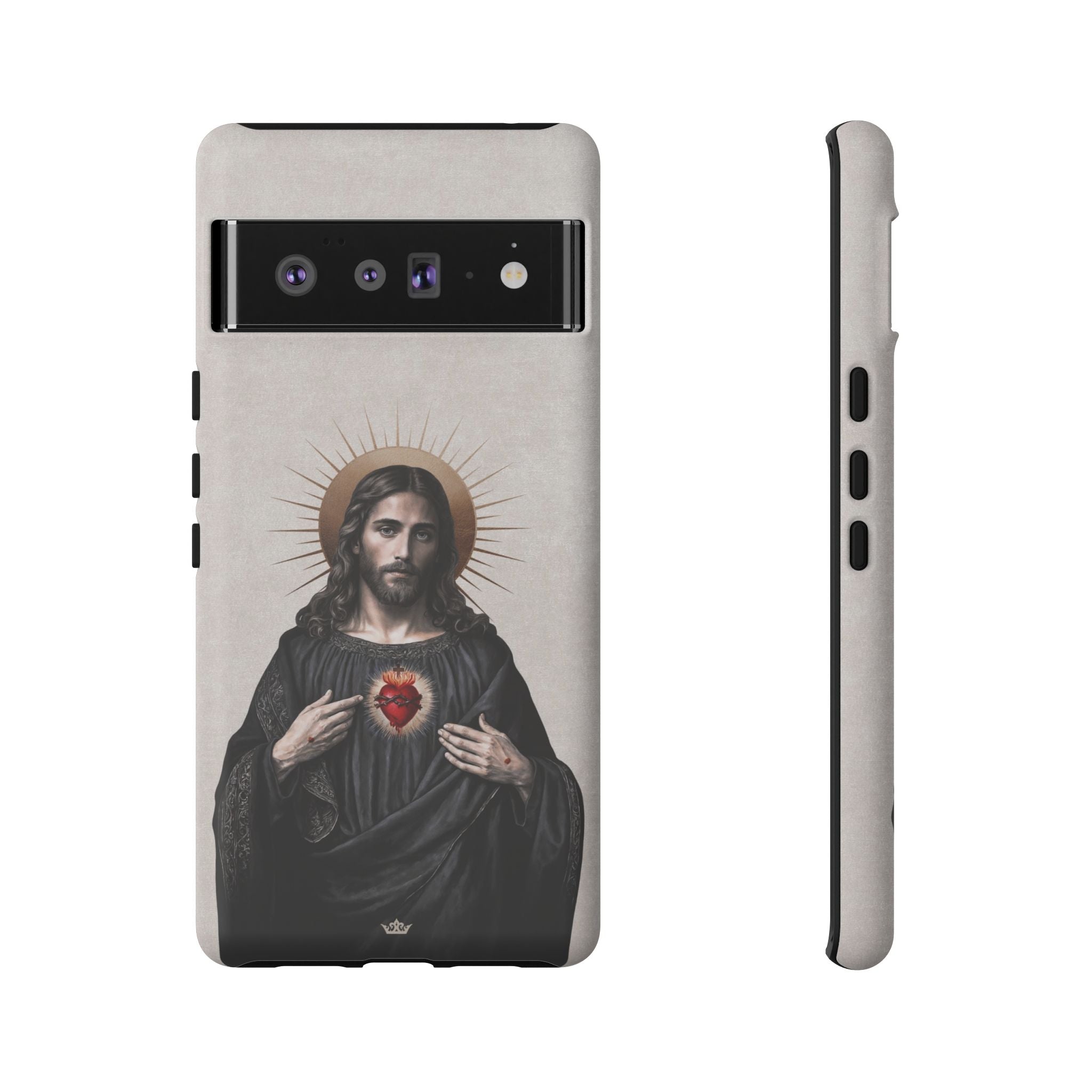 Sacred Heart of Jesus Hard Phone Case (Vintage Ivory)